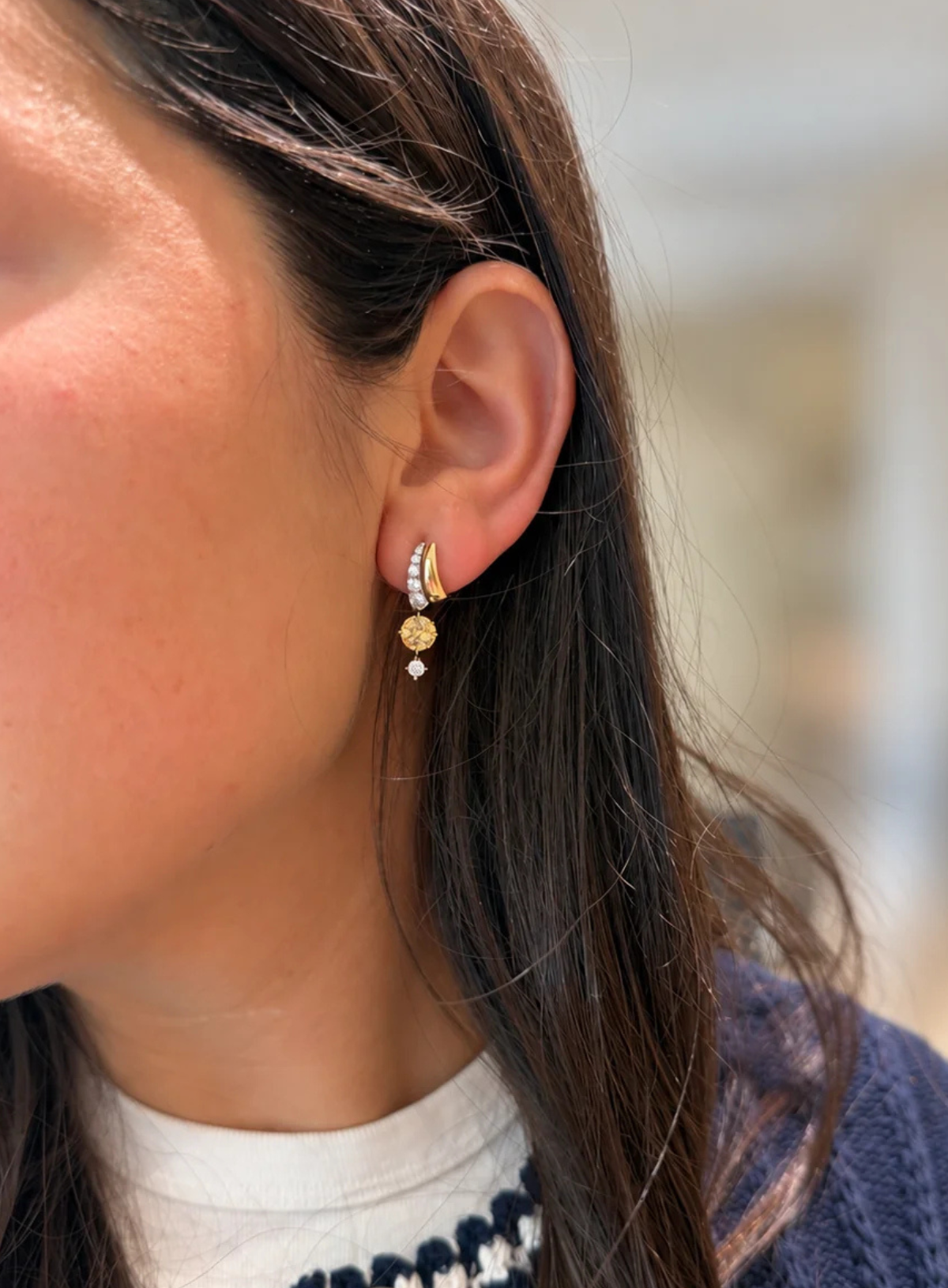Brown Diamond Mira Earrings