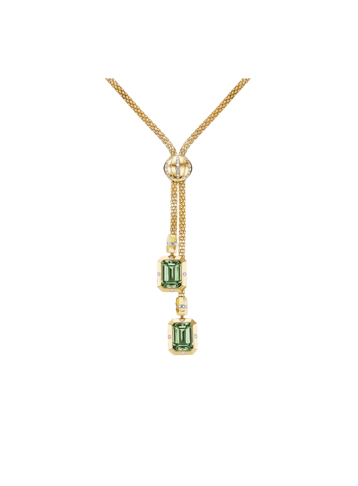 Stella Necklace Prasiolite Drops