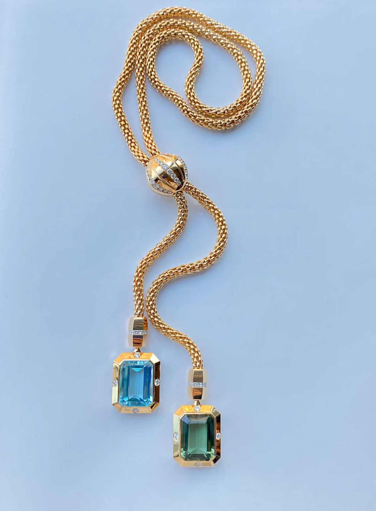 Stella Necklace Prasiolite Drops