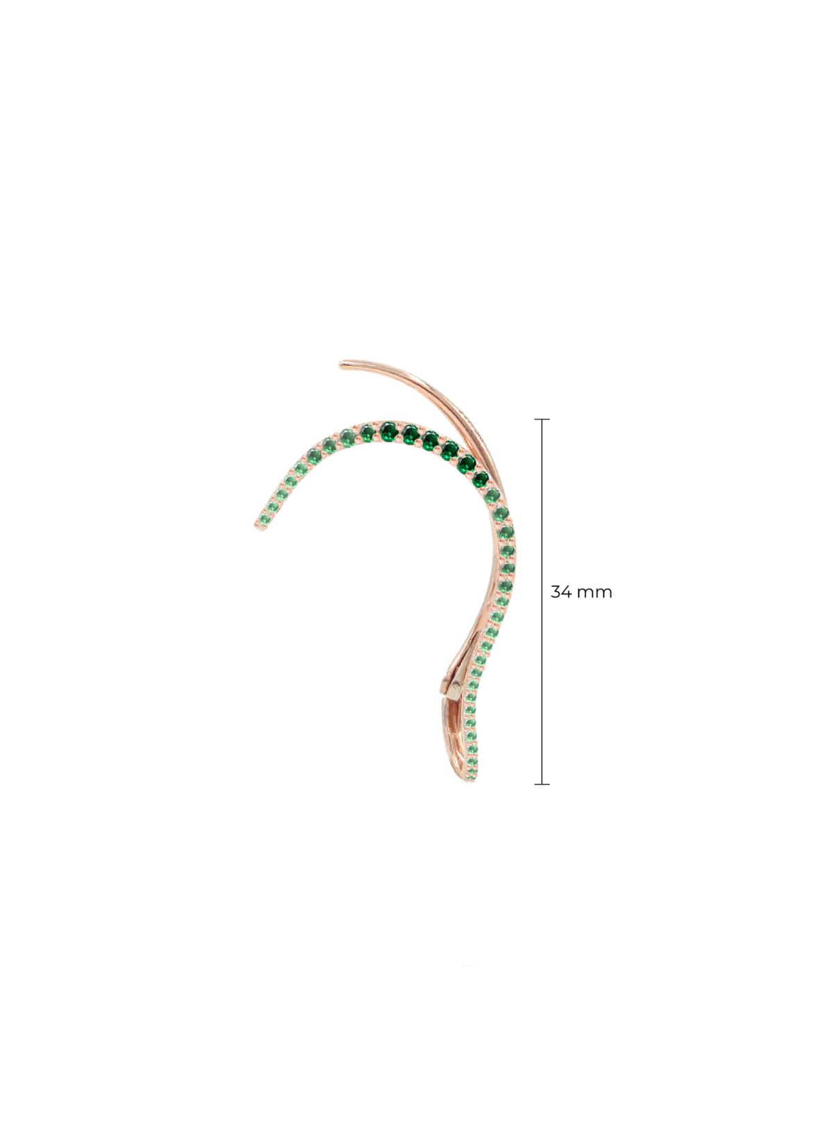 Queen Wave Ear Jewel | Emeralds