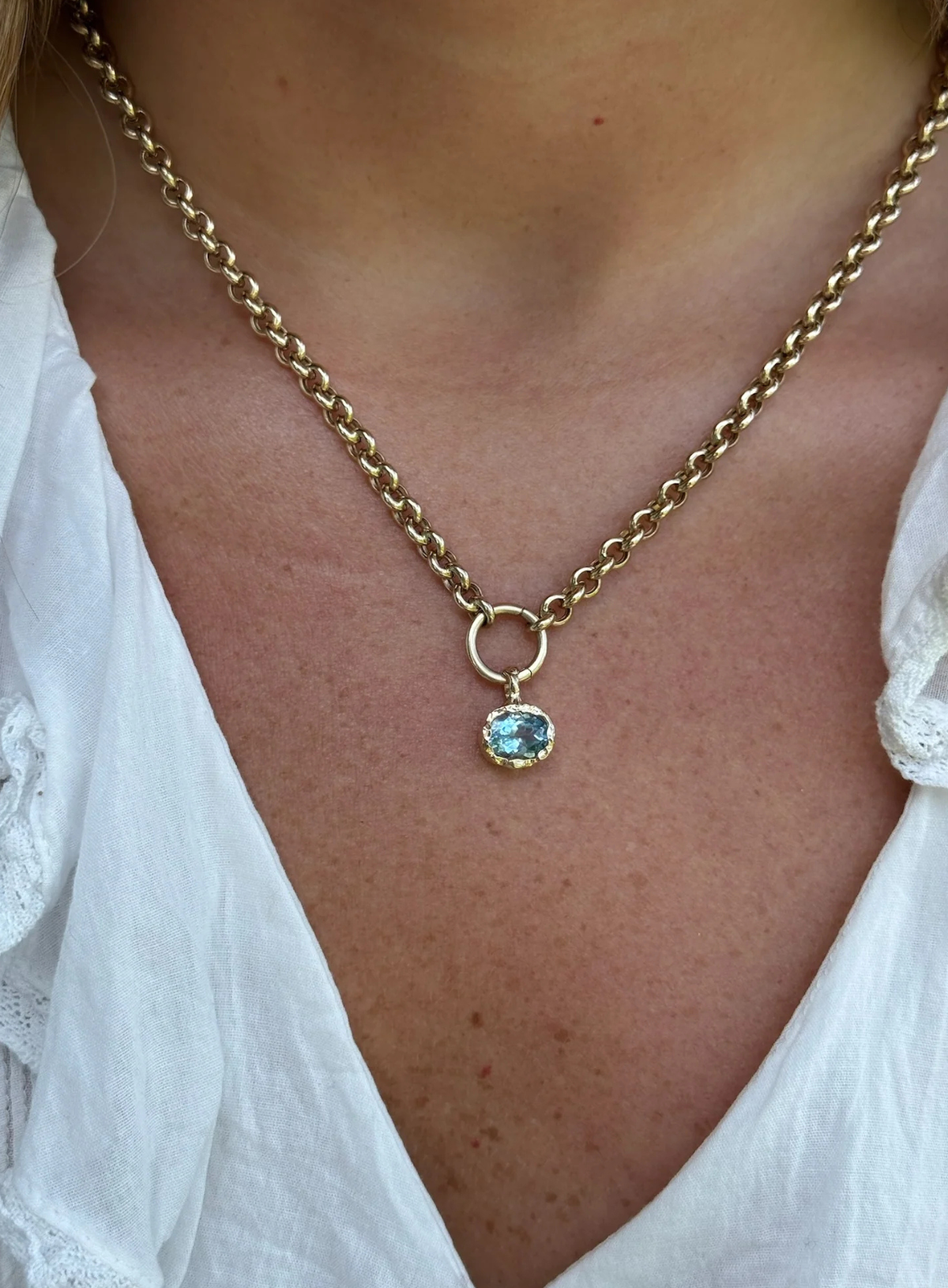 Golden Hour Charm in Aquamarine - TOHM Trunk Show Exclusive