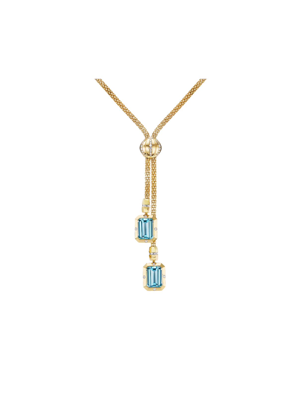 Stella Necklace Blue Topaz Drops