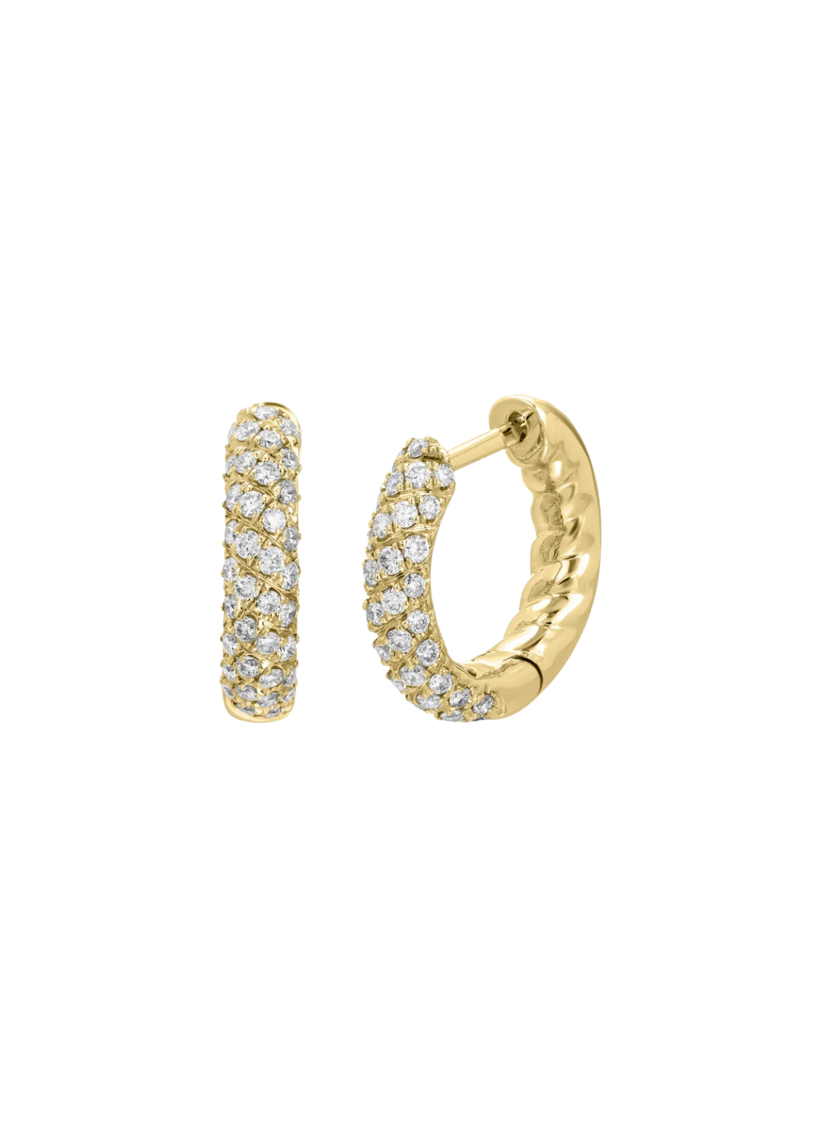 Small Diamond Zoe Huggie Earrings