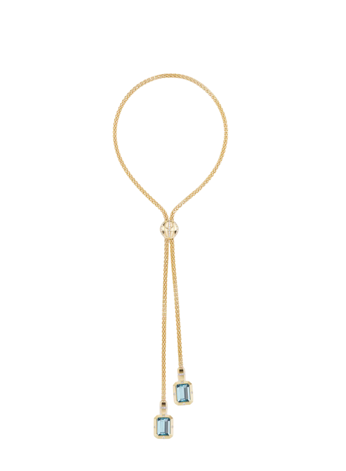 Stella Necklace Blue Topaz Drops