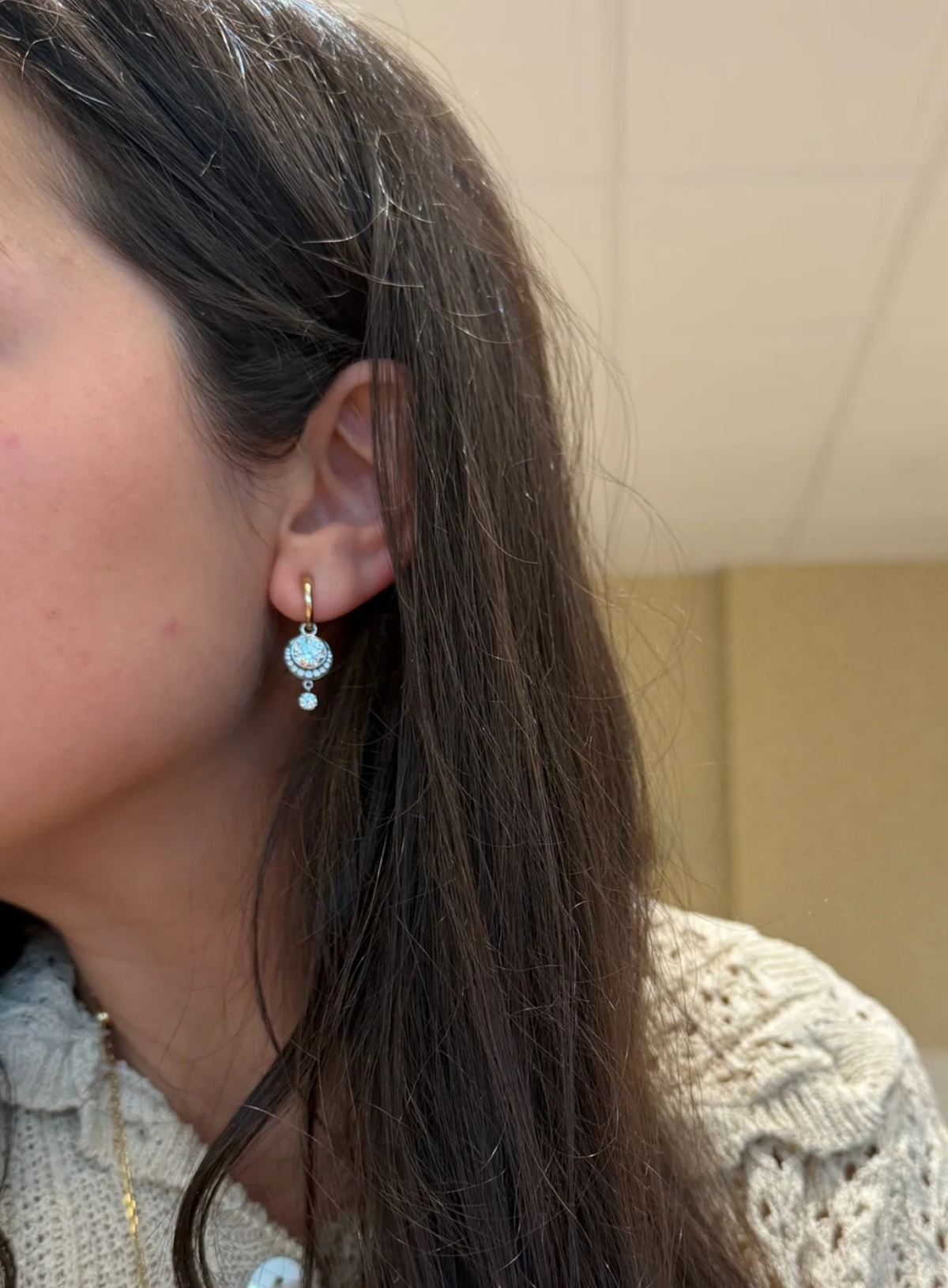 Large Diamond Grace Earrings