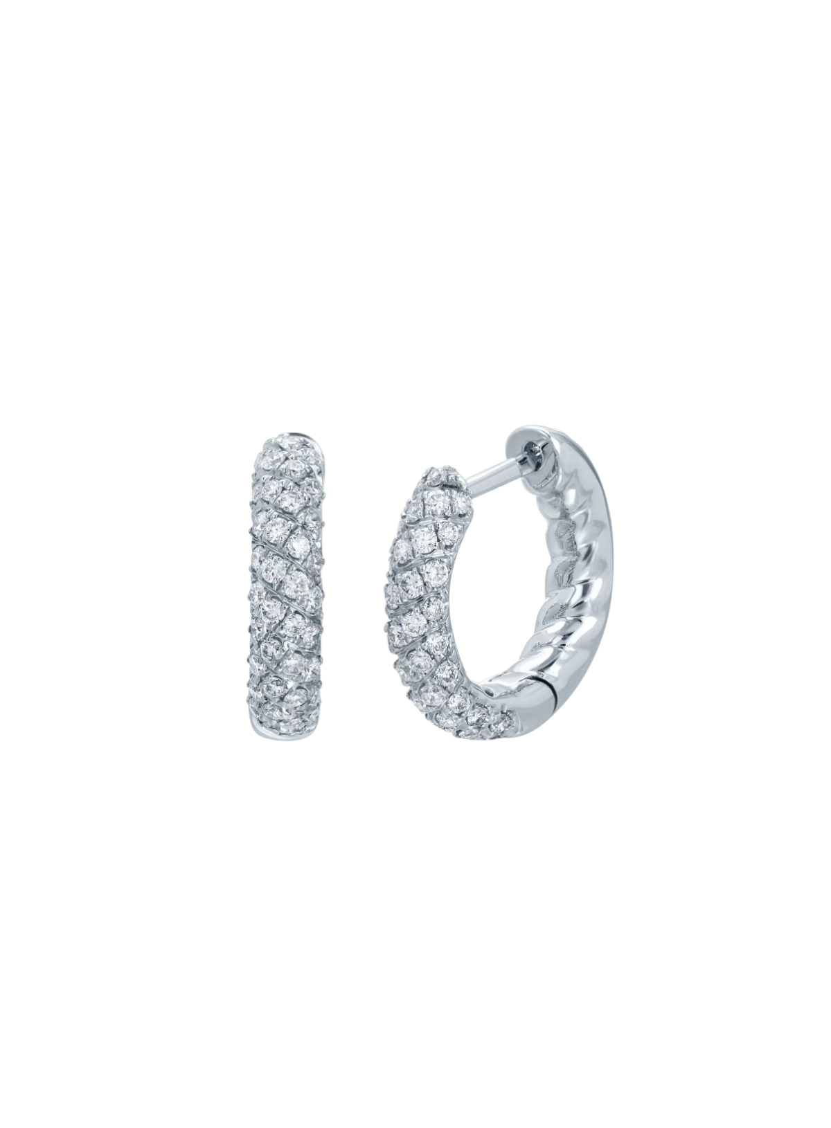 Small Diamond Zoe Huggie Earrings