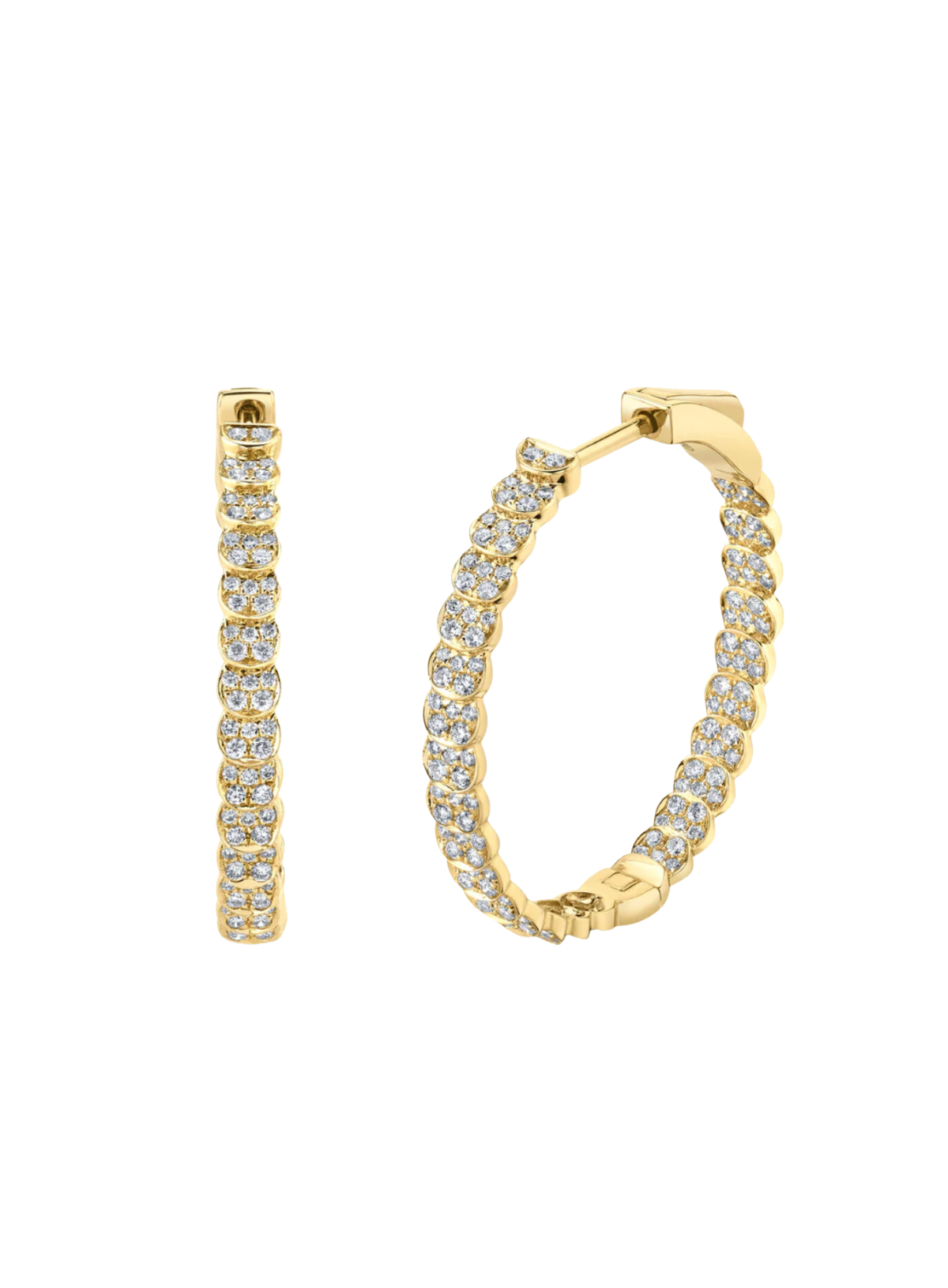 Diamond Luna Hoops