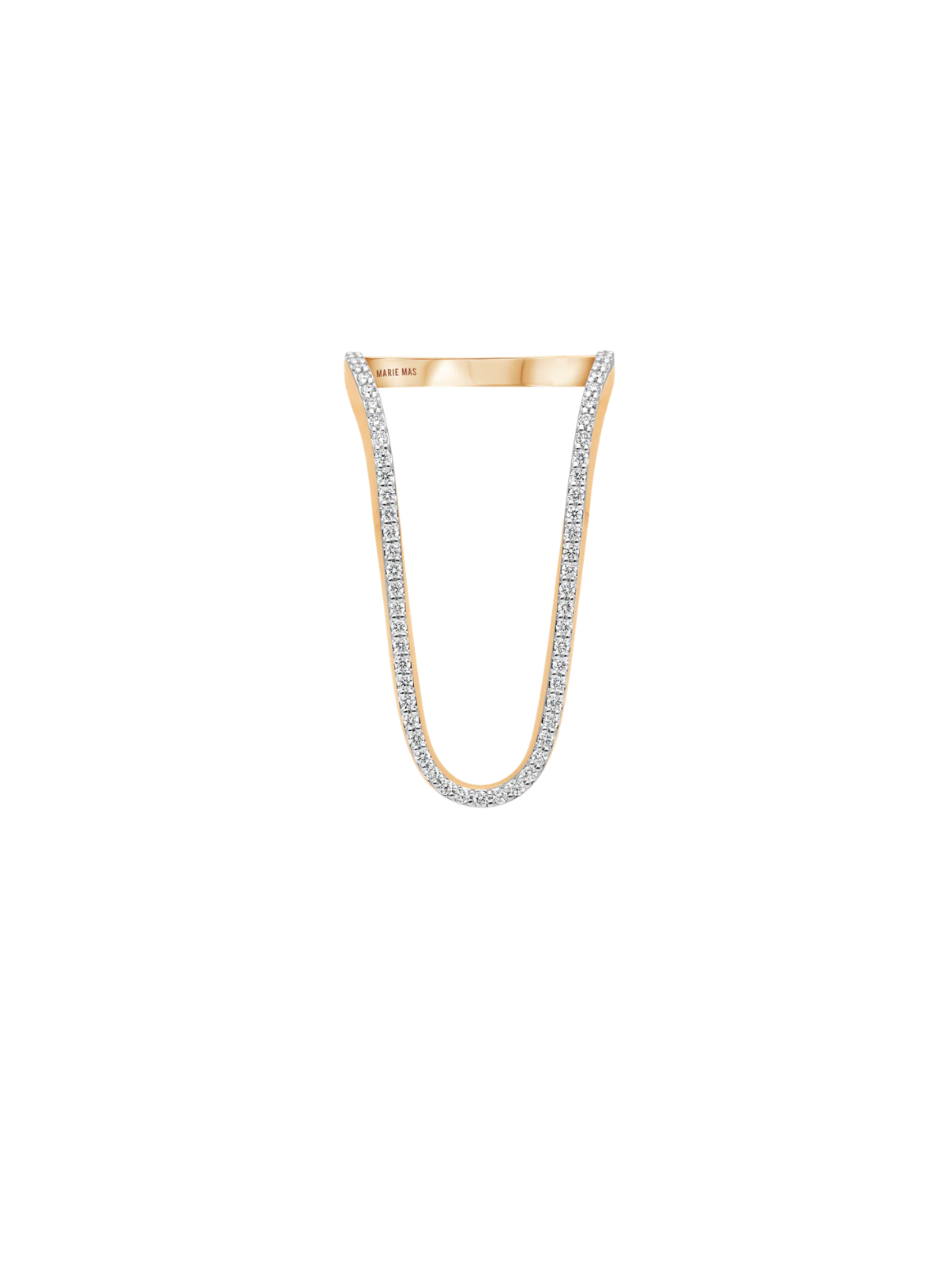 Aurora ring | Half pavé Diamonds