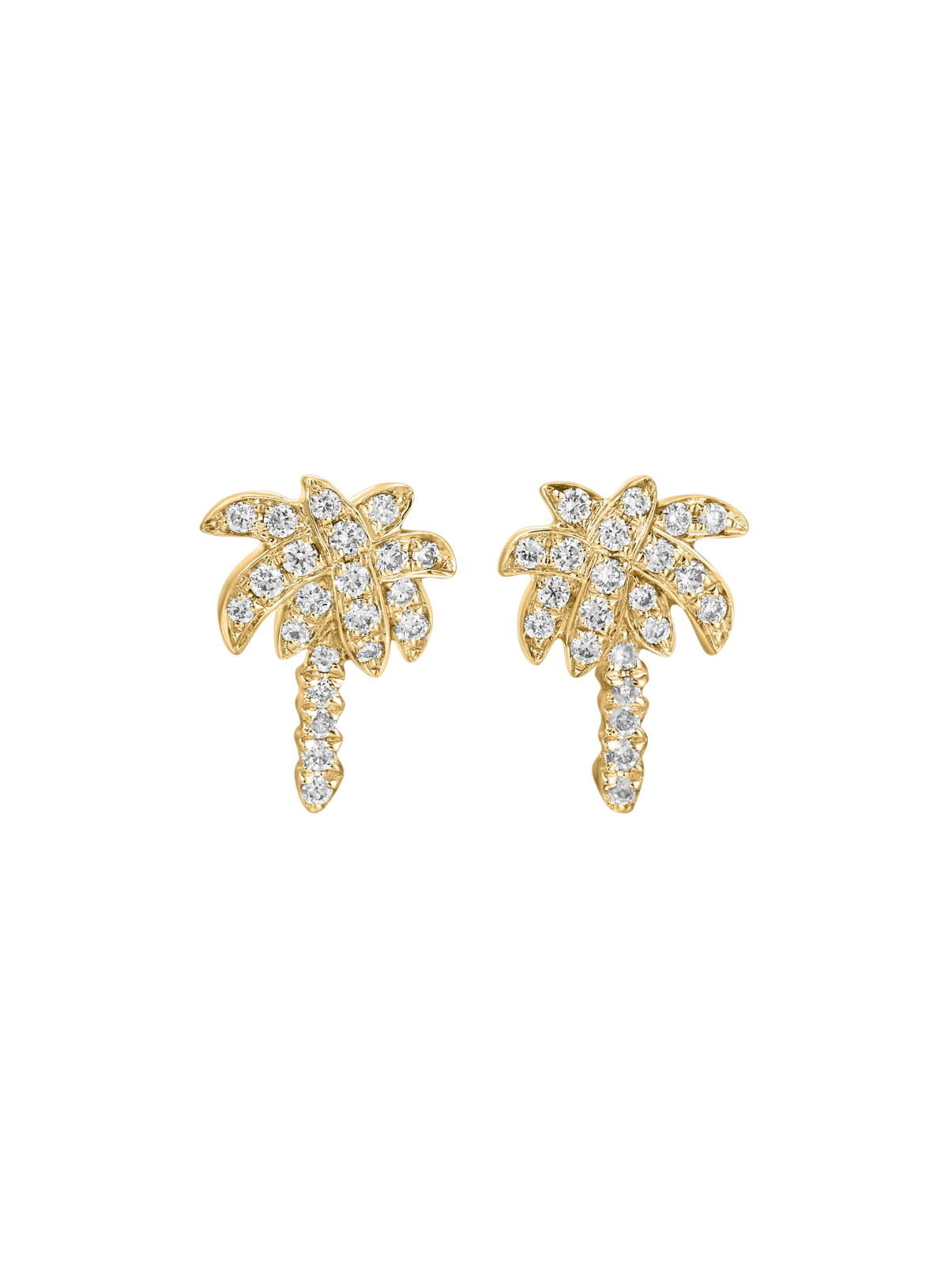 Diamond Palm Tree Studs