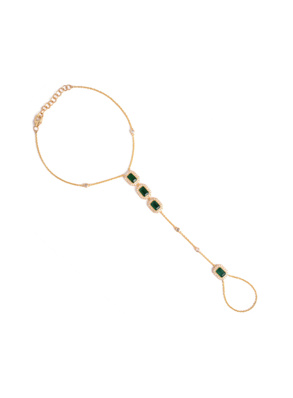 Emerald Hand Chain