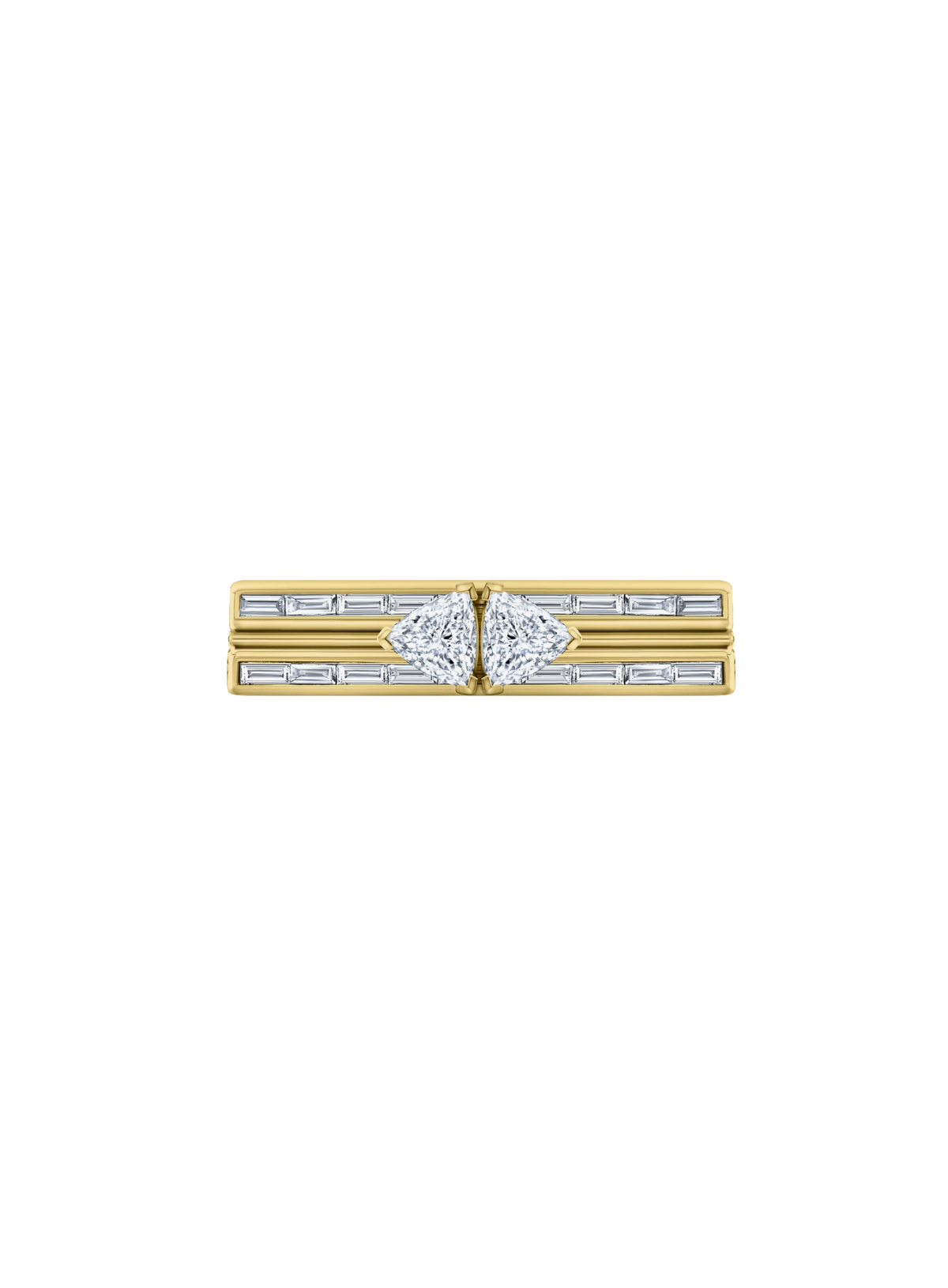 Blade Double Trillant & Baguette Ring