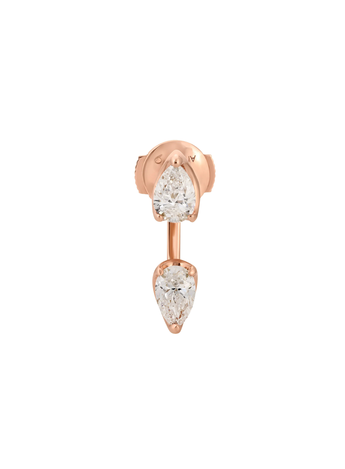 Large Pear Diamond Orbit Earring