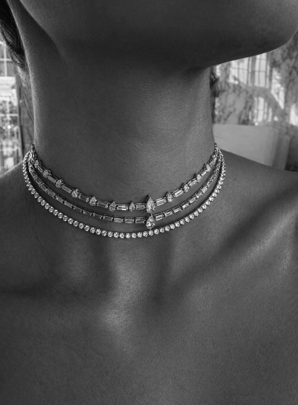 Rêve Baguette & Pear Tennis Necklace
