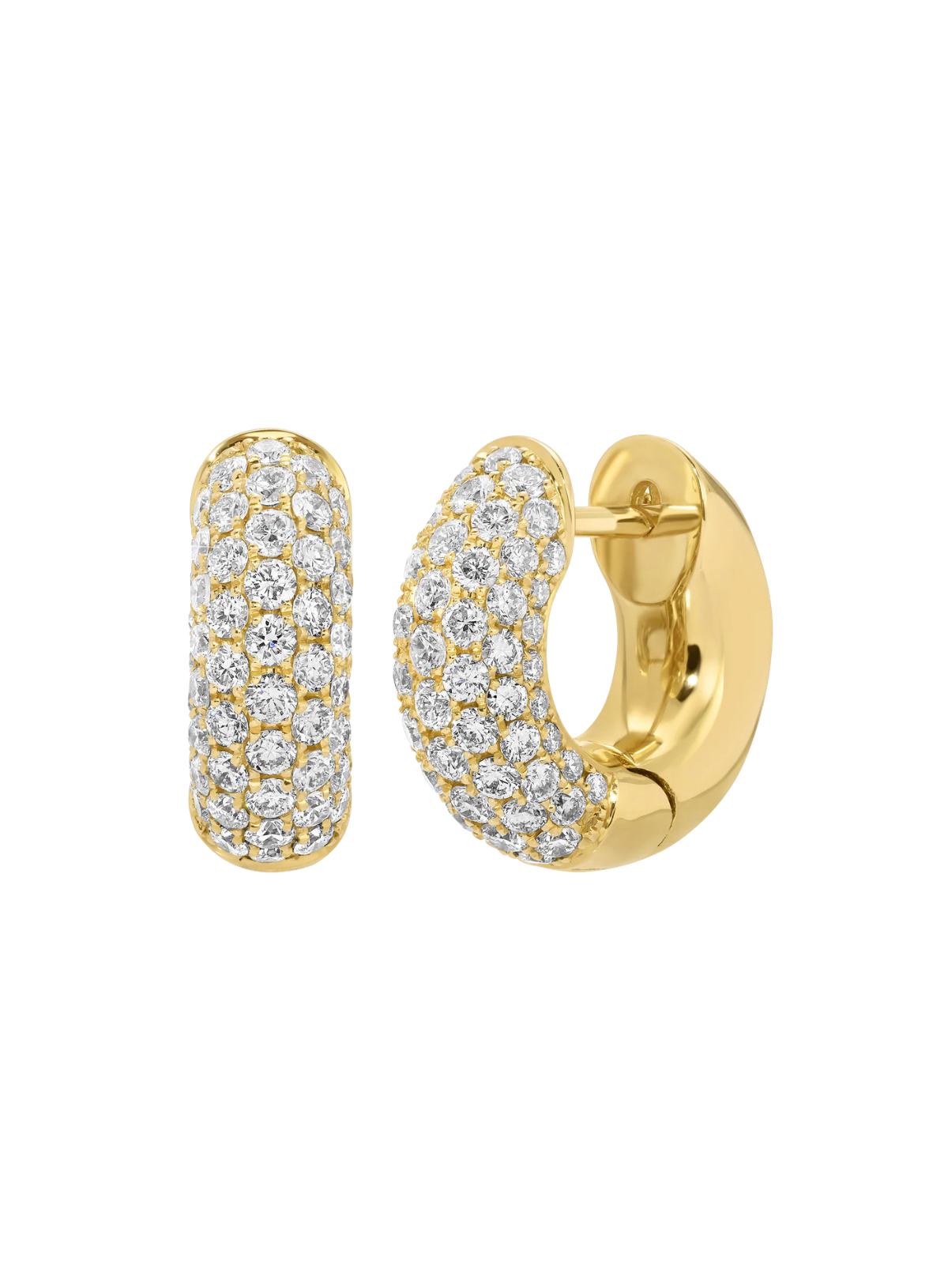 Pavé Diamond Cosmo Huggie Earrings