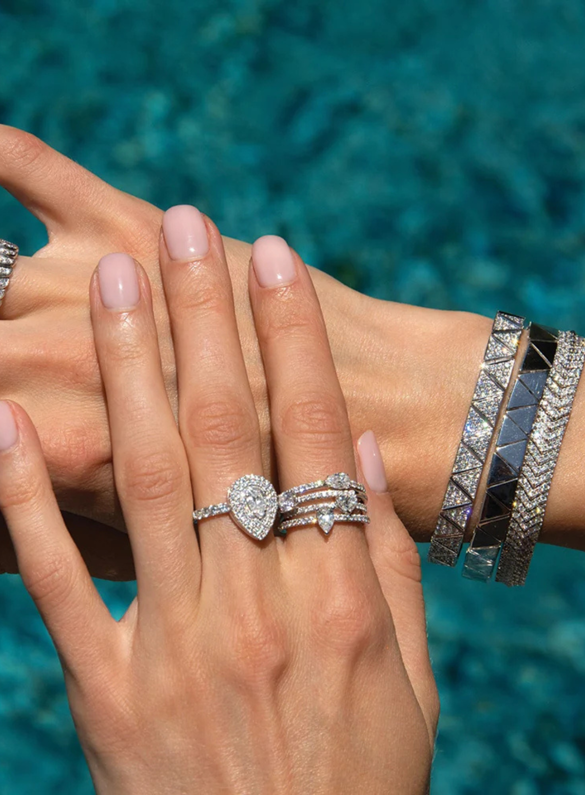 Wide Pavé Diamond Cleo Bracelet