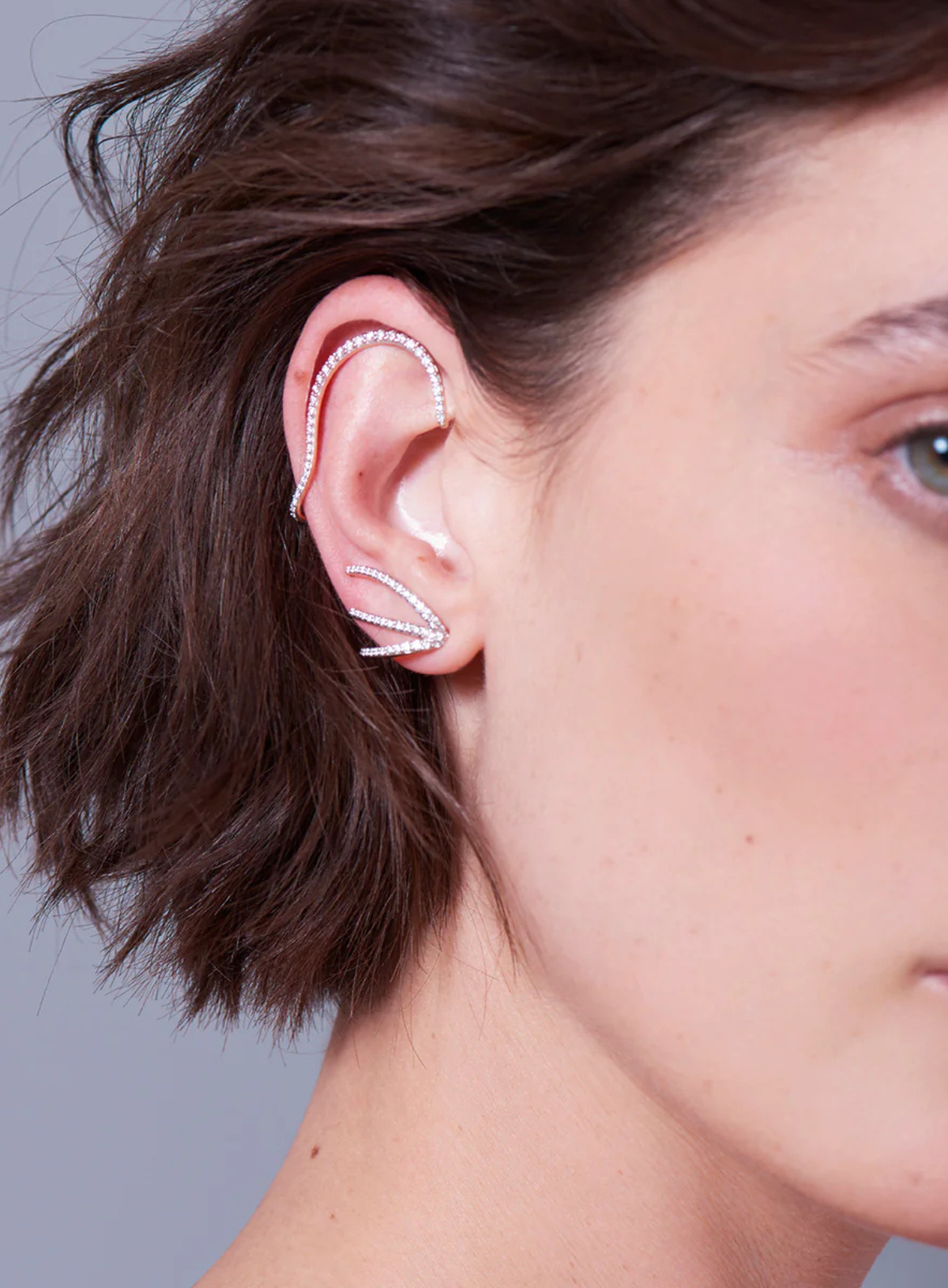 Queen Wave Ear Jewel | Diamonds