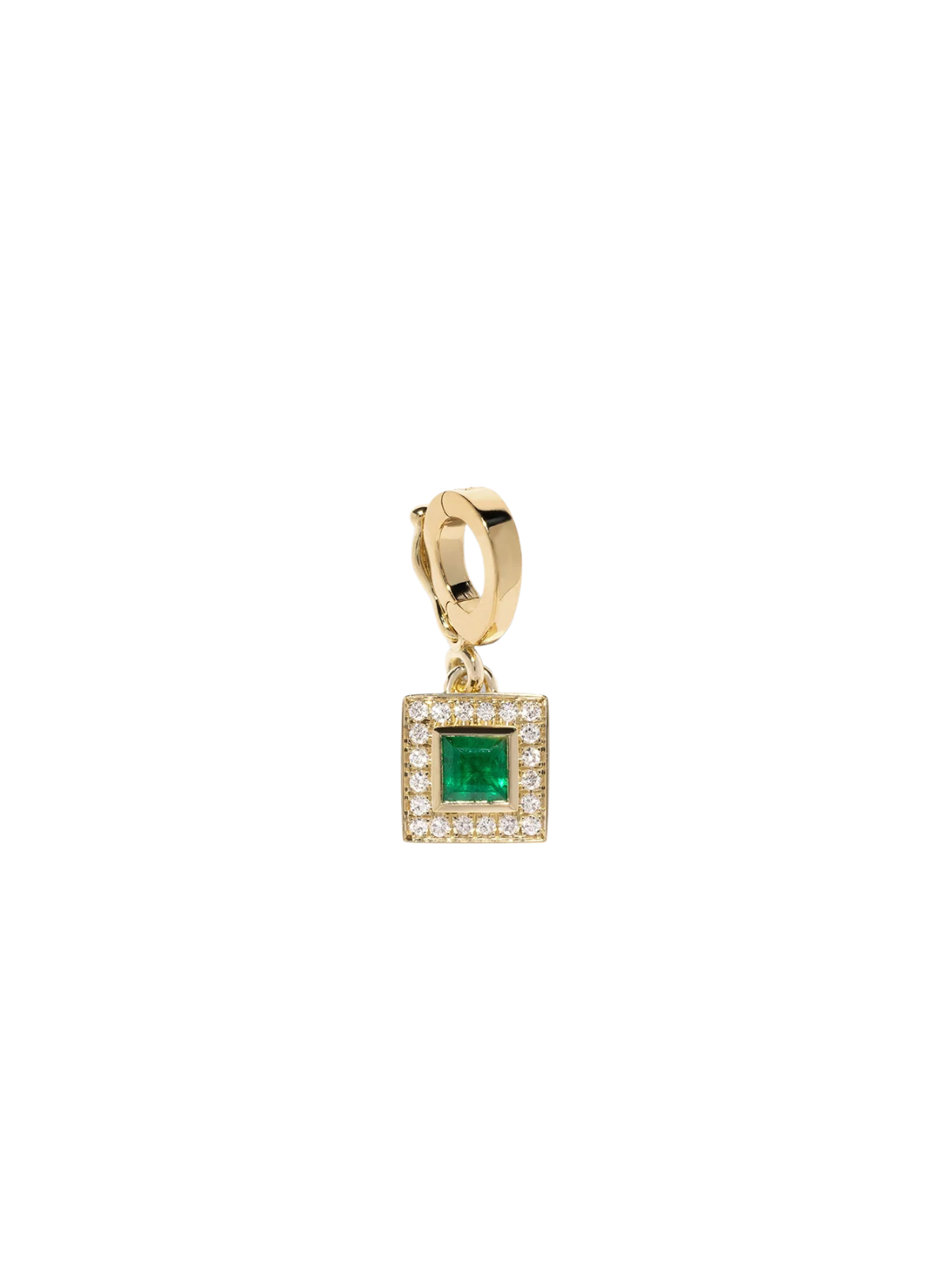 Silhouette Small Carre Emerald Charm