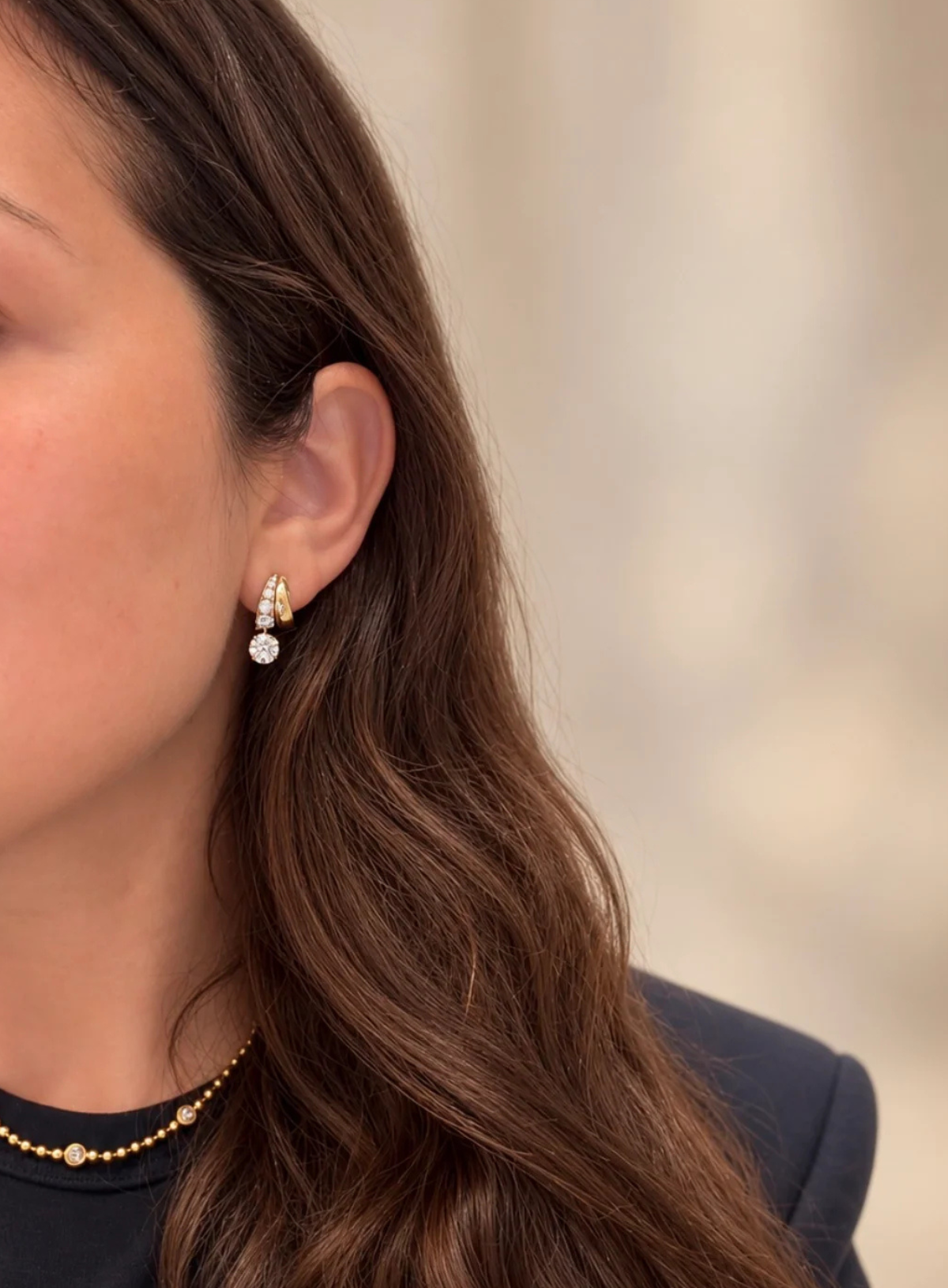 Diamond Slim Mira Earrings