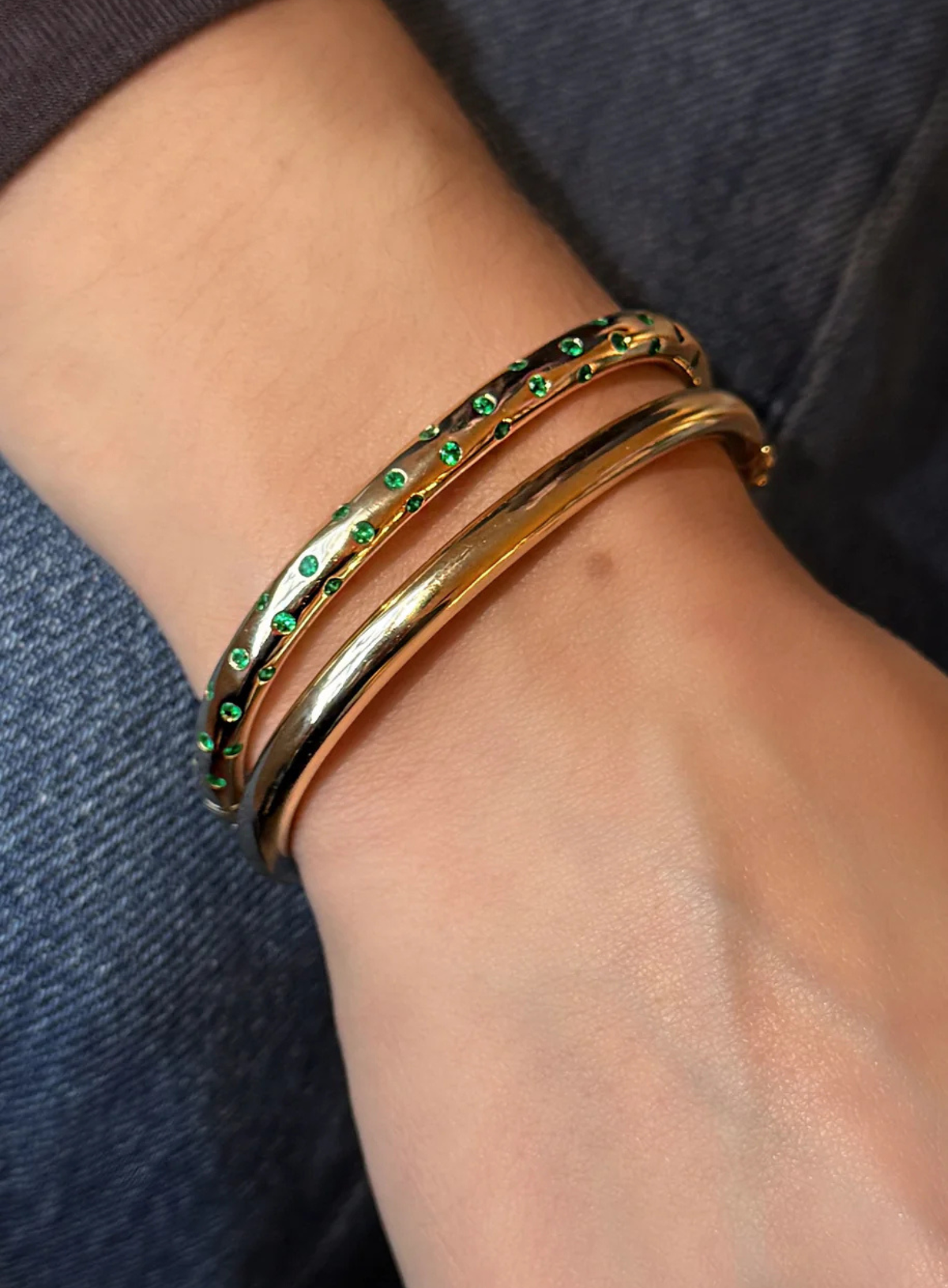 Cosmo Orion Emerald Oval Bangle