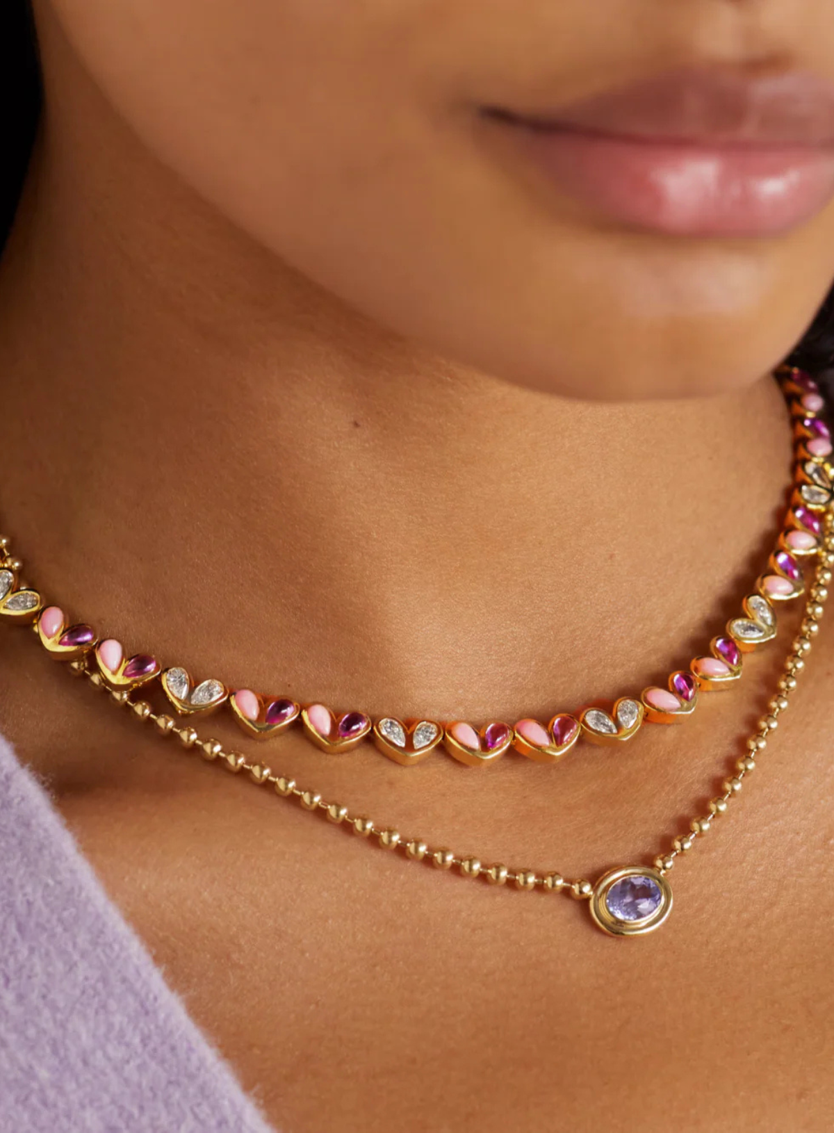 Sweetheart Tennis Necklace