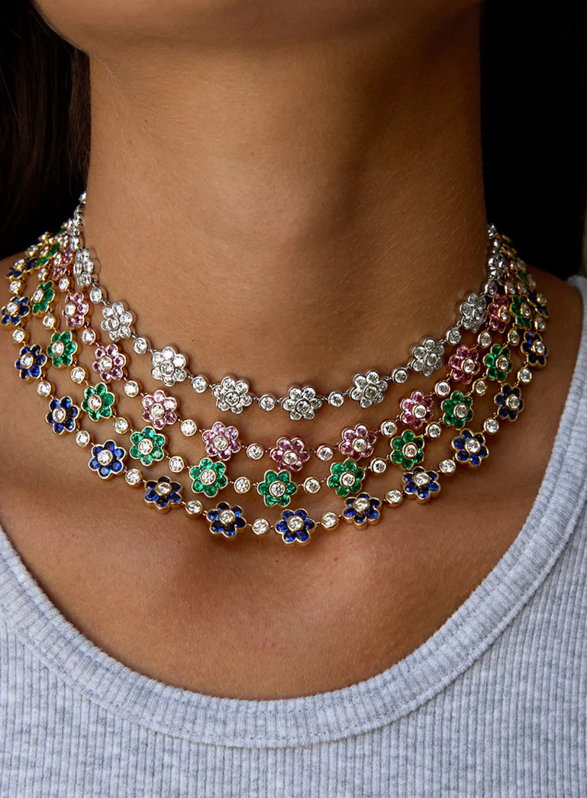 Diamond Flora Choker