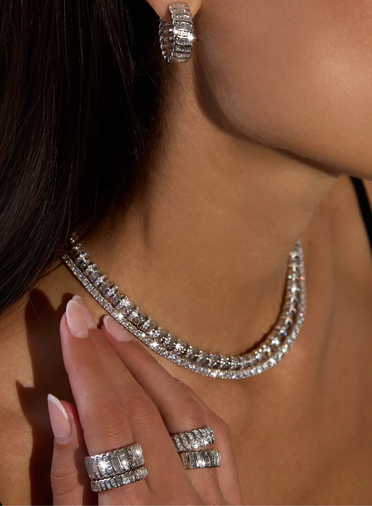 Thin Baguette Diamond Zoe Ring