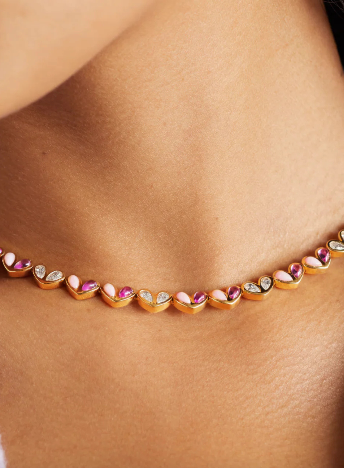 Sweetheart Tennis Necklace