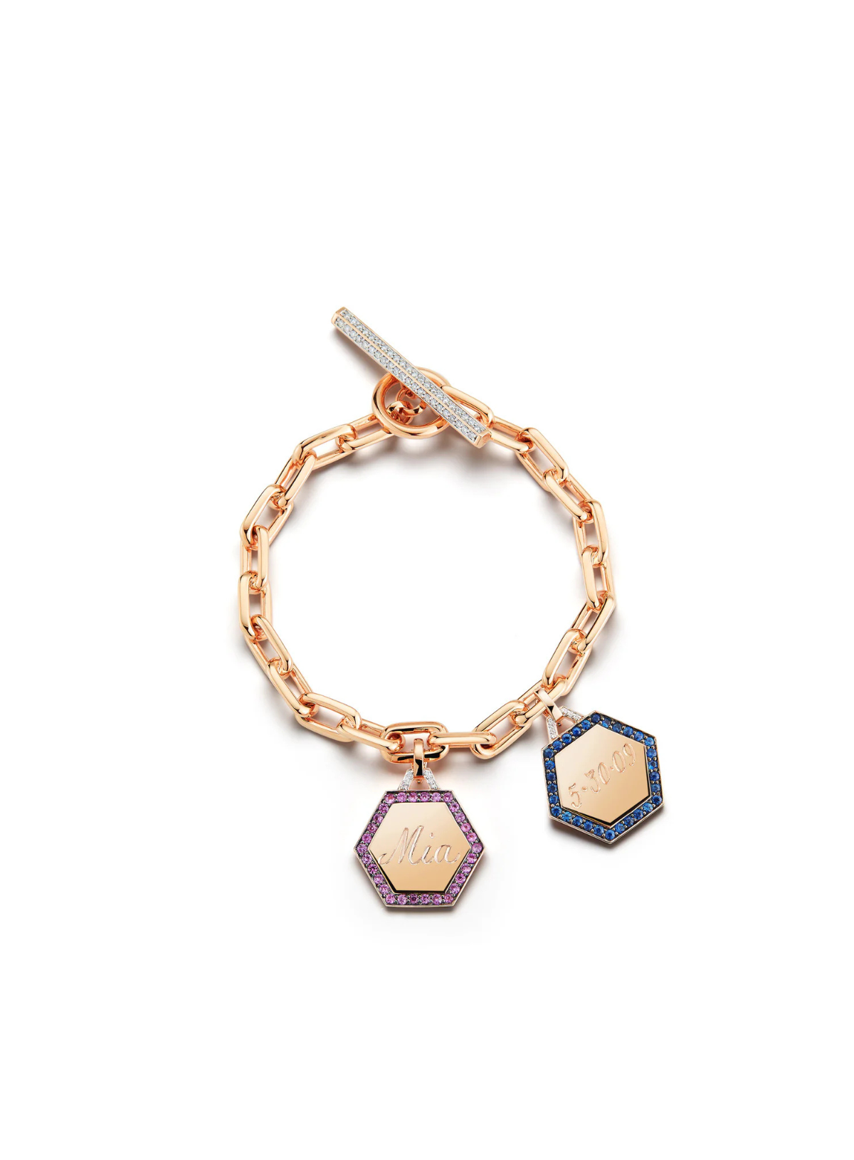 Saxon 18K Gold Diamond Toggle Chain Link Bracelet