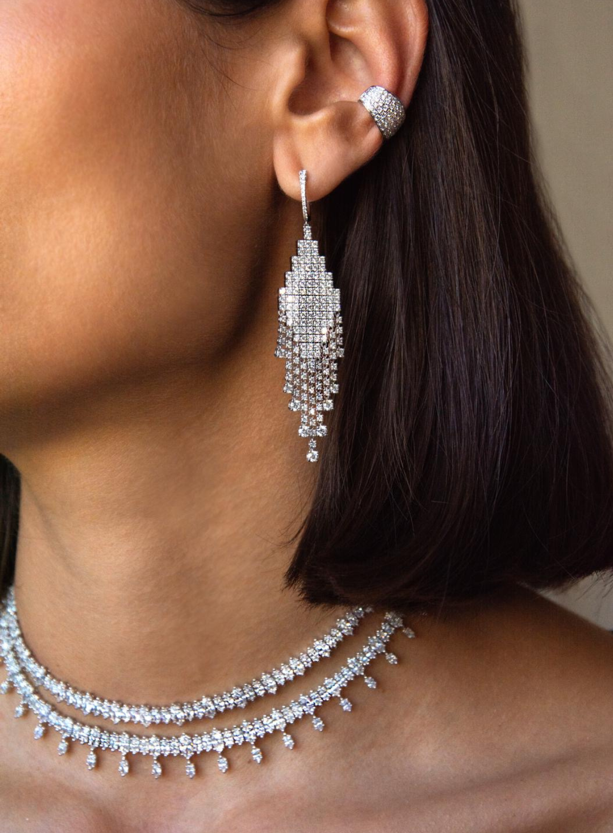 Atlas Pear Diamond Choker