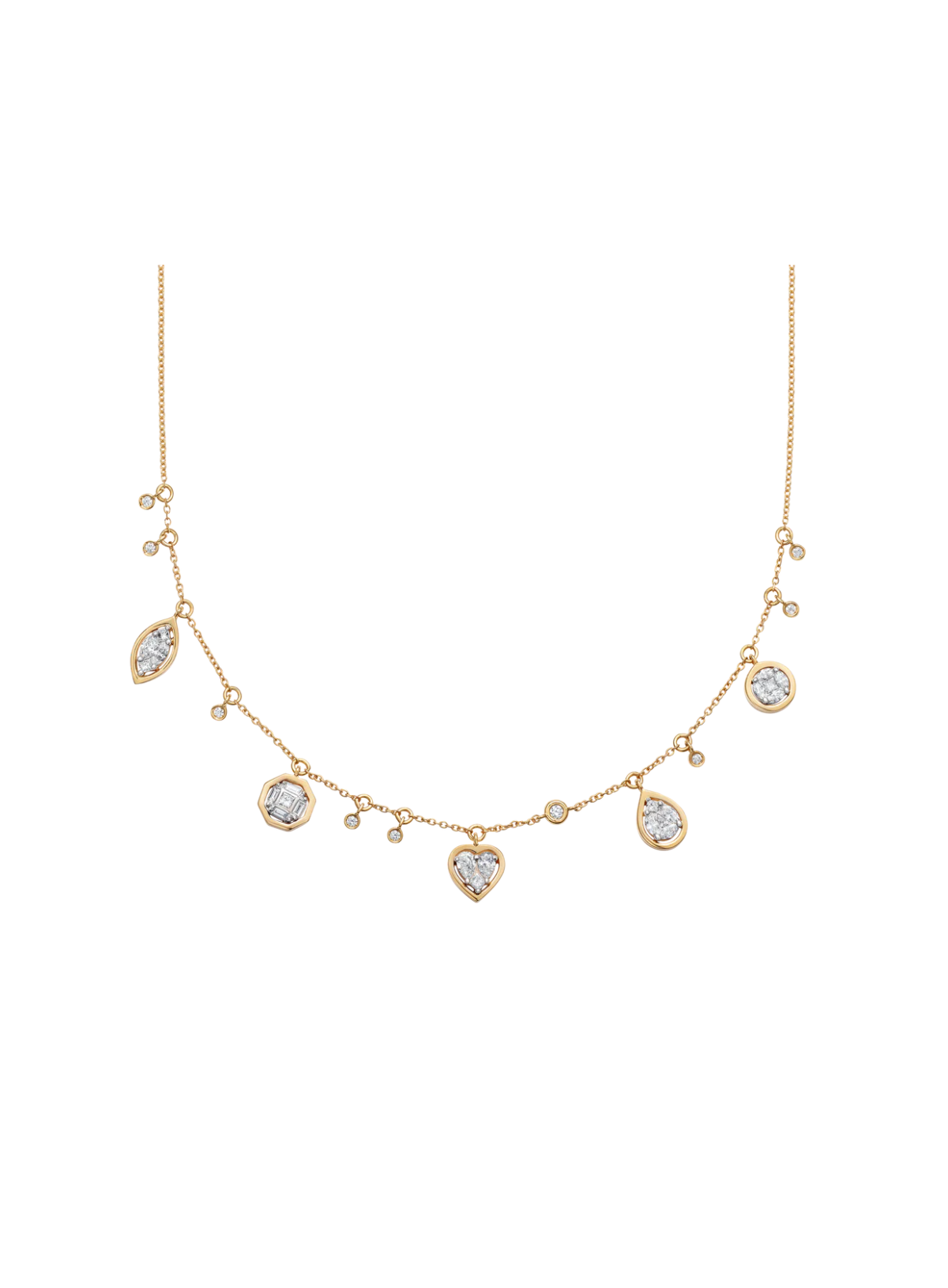 Catena Diamond Illusion Charm Necklace
