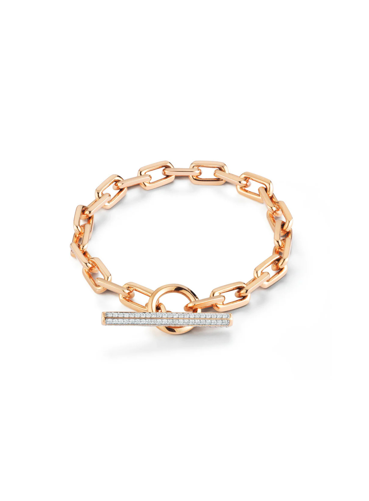Saxon 18K Gold Diamond Toggle Chain Link Bracelet