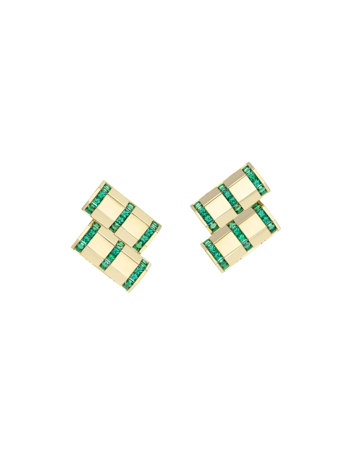Stella Bar Earrings Emerald