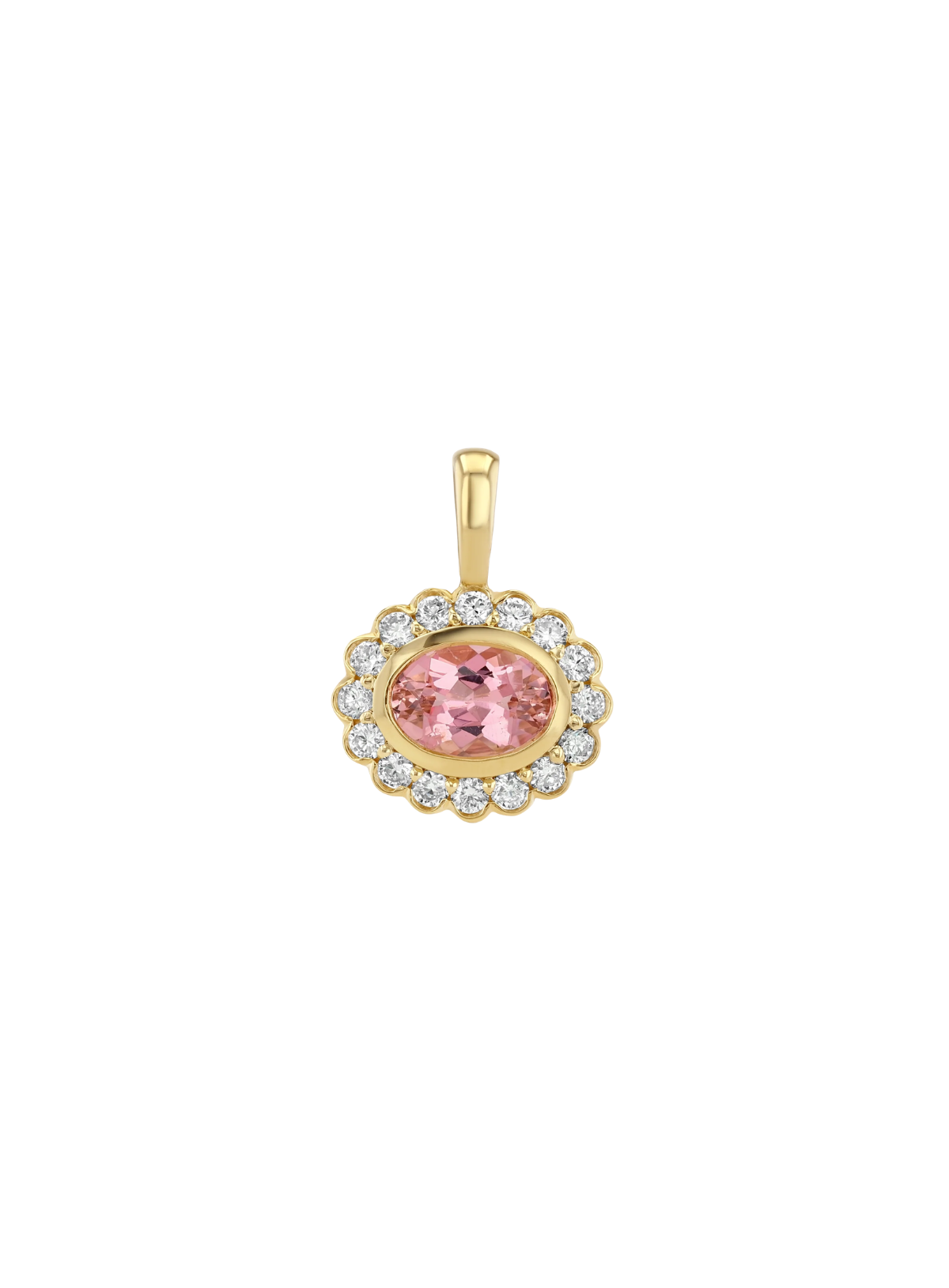 Petite East West Heirloom Pendant Rosy