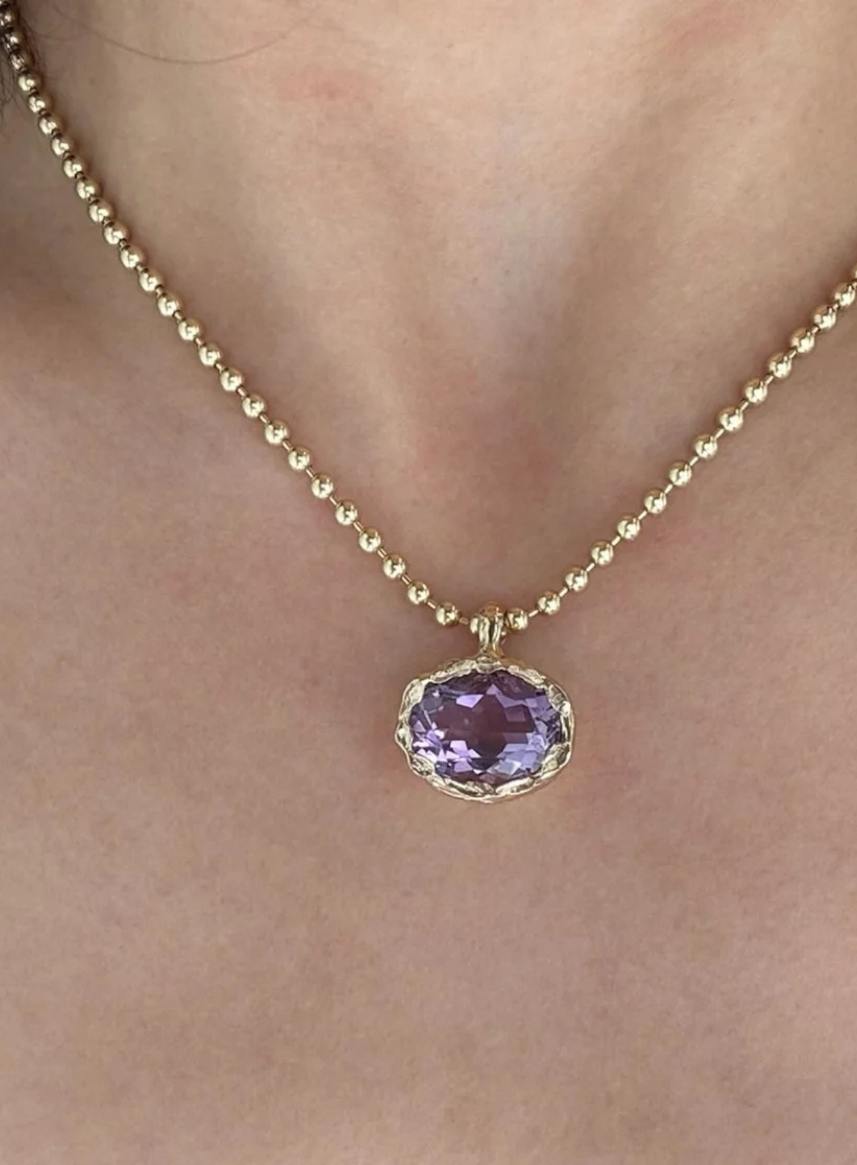 Golden Hour Charm in Lilac Amethyst - TOHM Trunk Show Exclusive