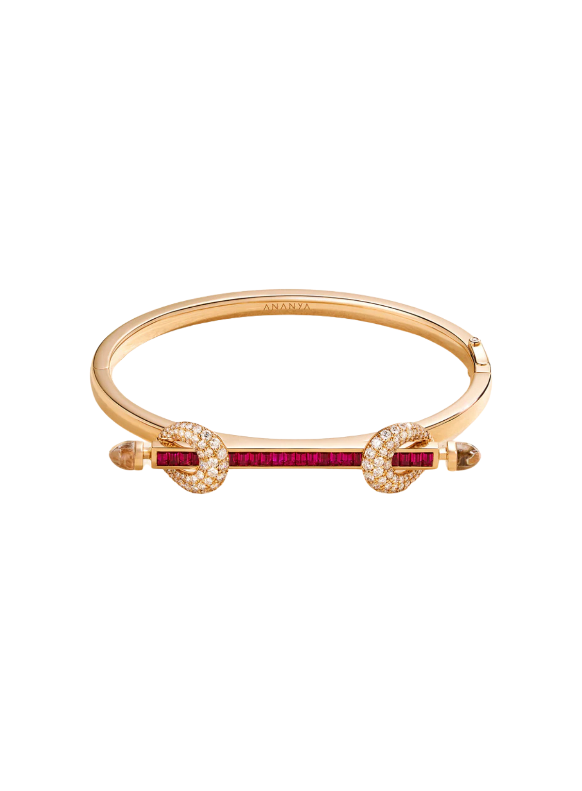 Chakra Icon Bracelet Ruby Baguette