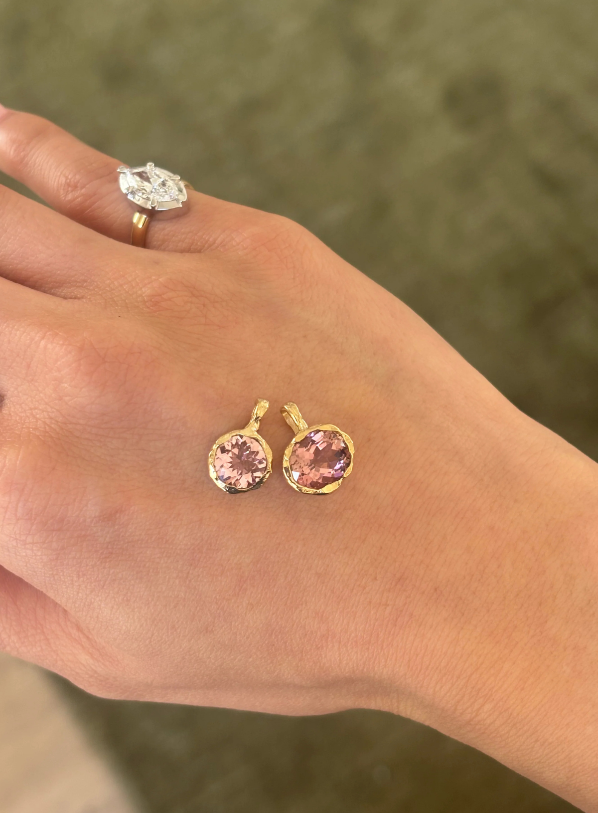 Golden Hour Charm in Baby Pink Tourmaline