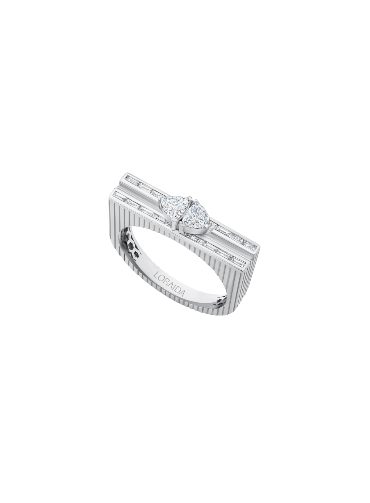 Blade Double Trillant & Baguette Ring