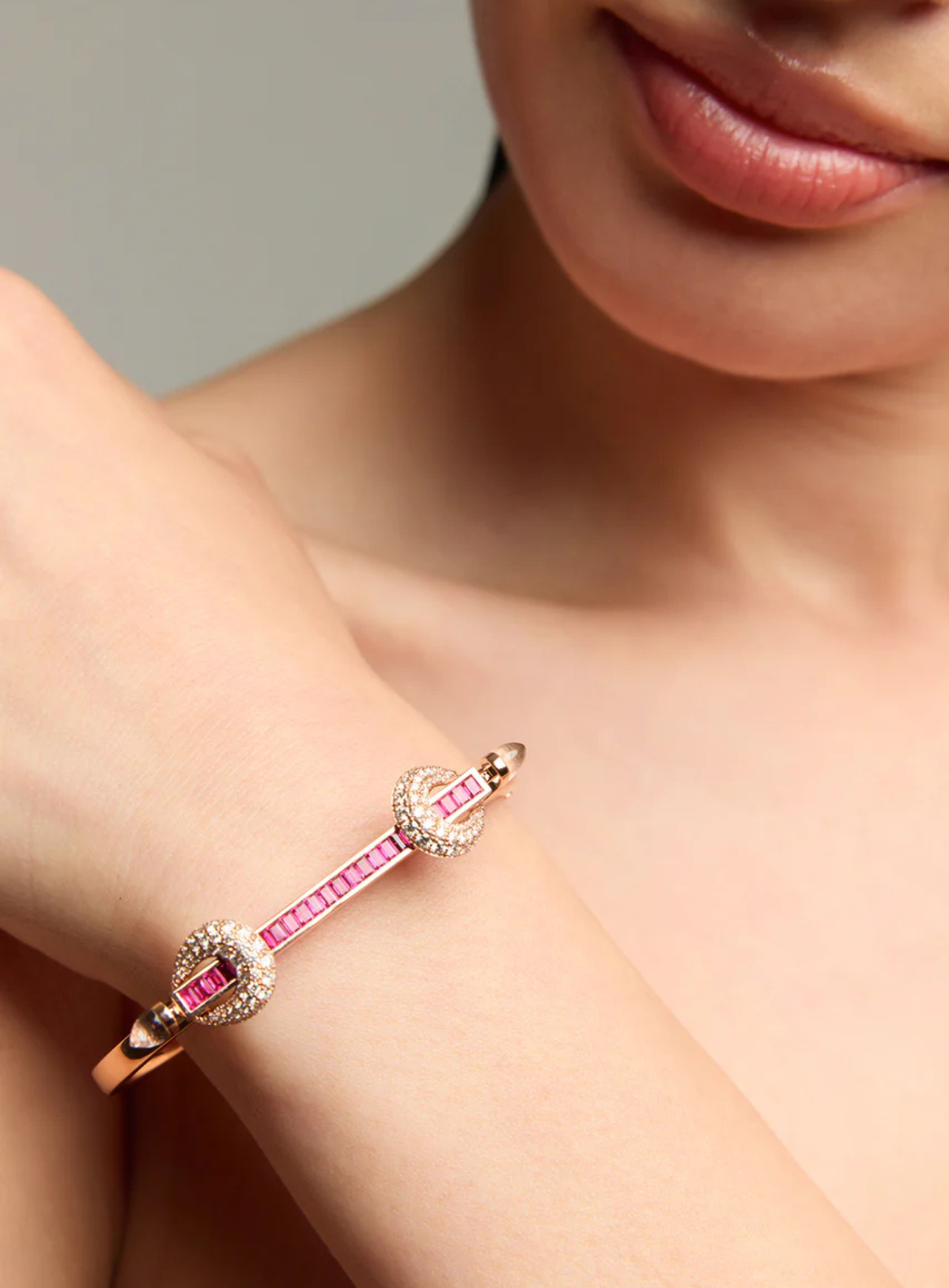 Chakra Icon Bracelet Ruby Baguette