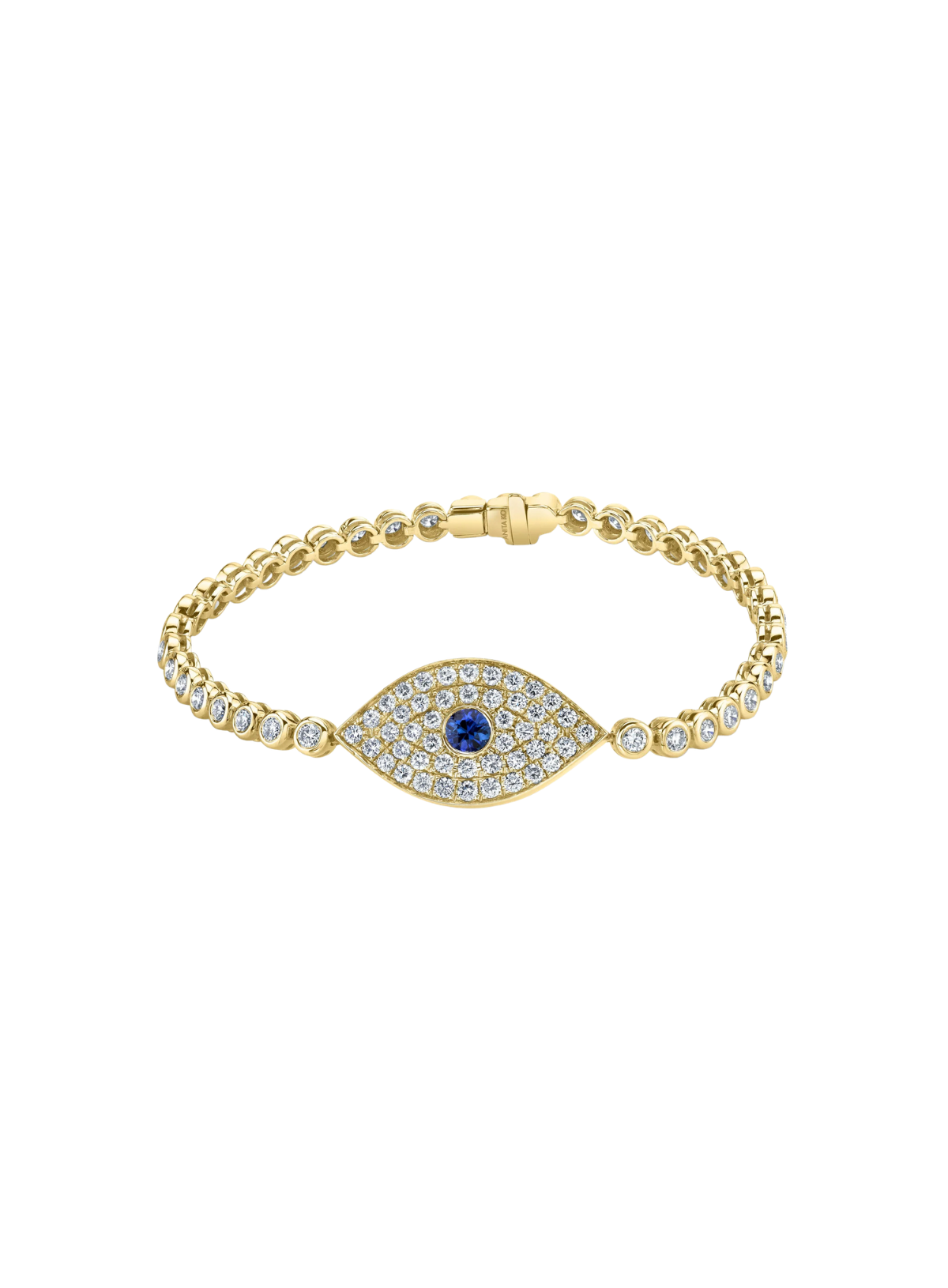 Evil Eye Bracelet with Blue Sapphire Eye