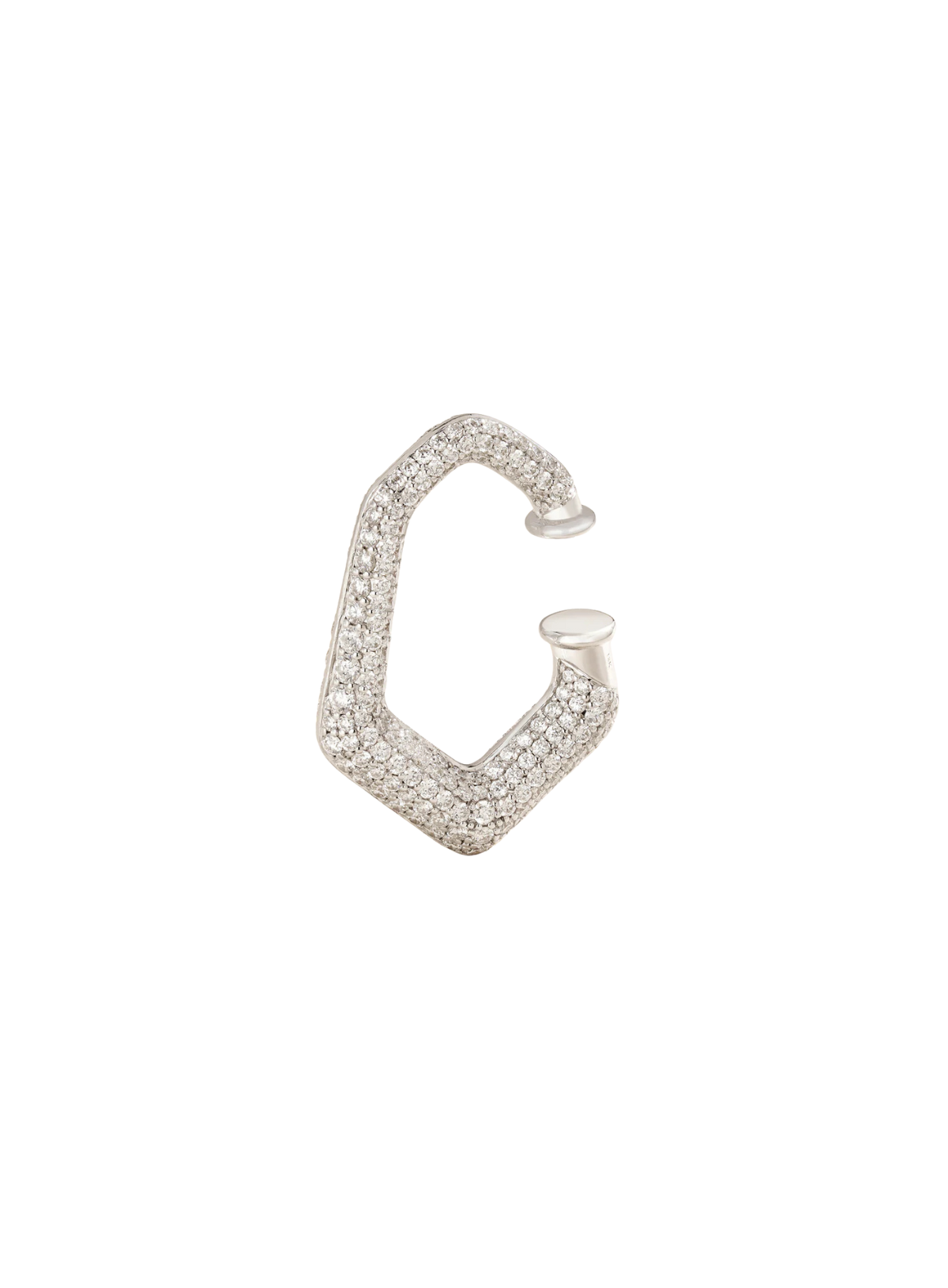 Pave Diamond Carved Ear Cuff