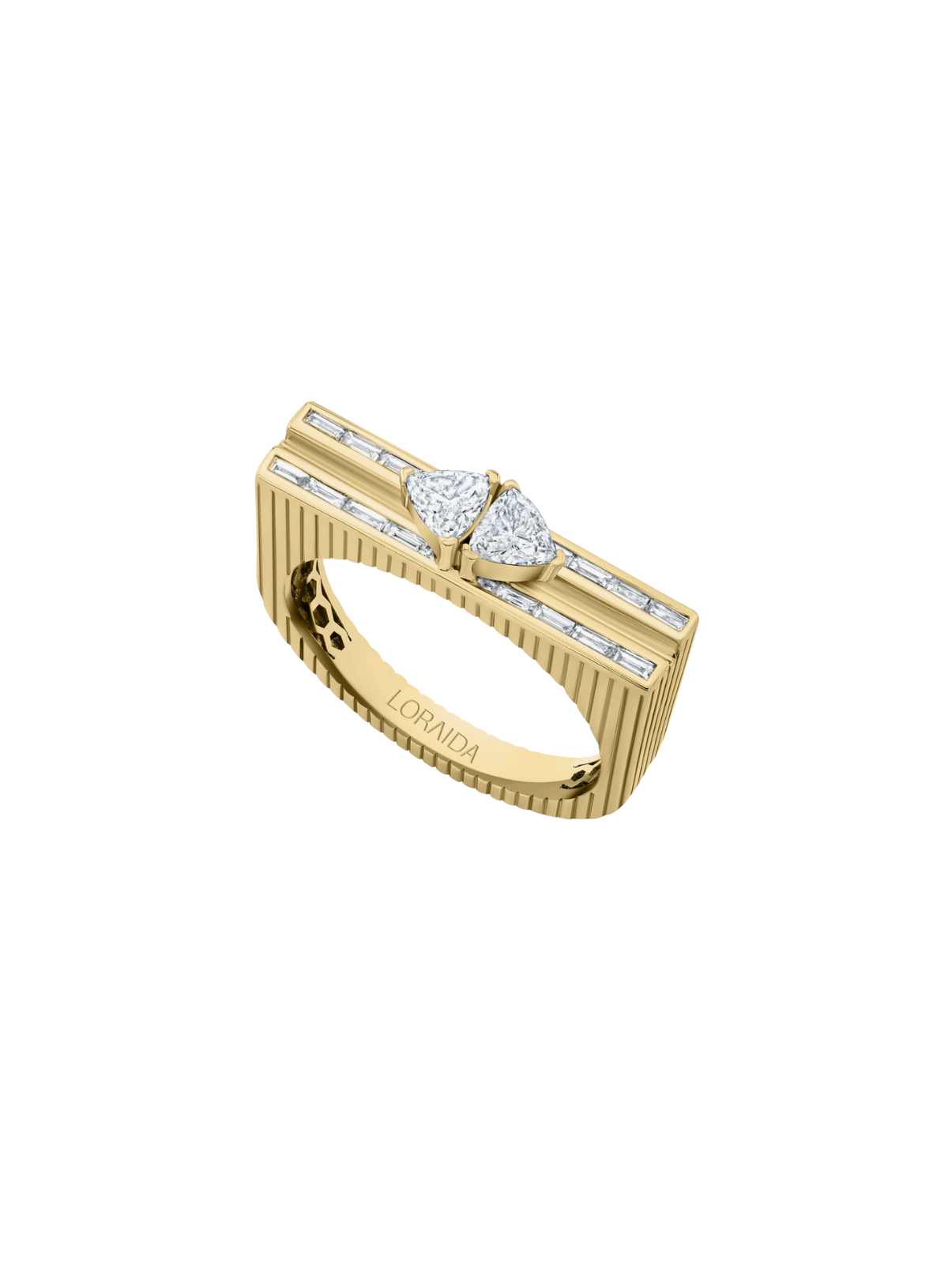 Blade Double Trillant & Baguette Ring