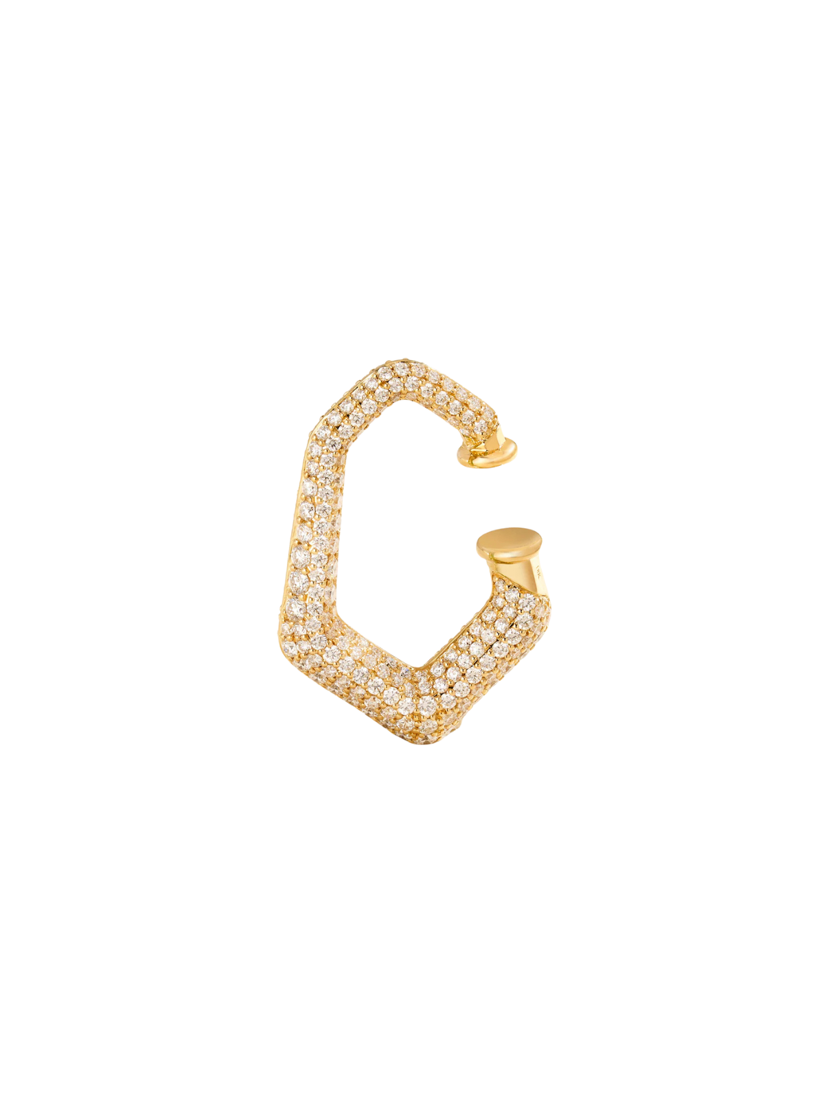 Pave Diamond Carved Ear Cuff