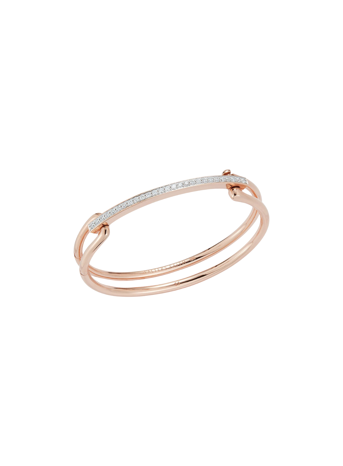 Grant Elongated Link Cuff with Diamond Bar