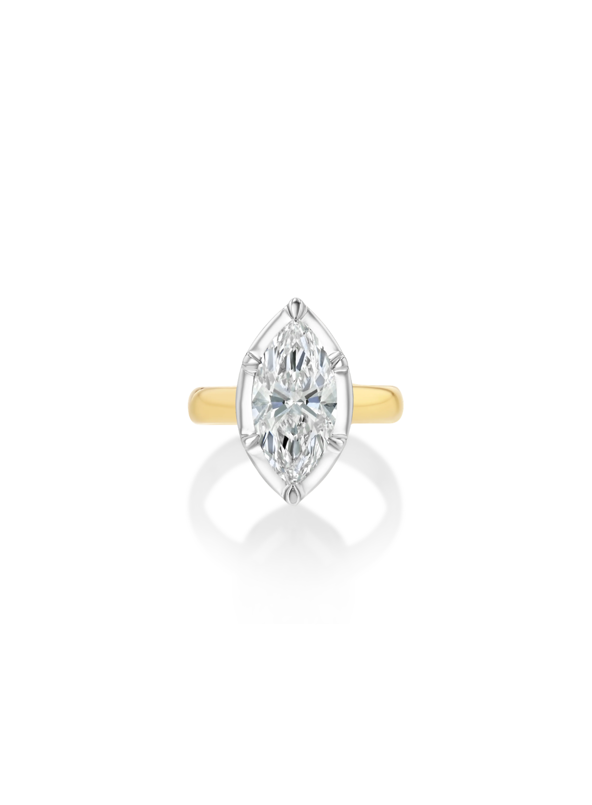 Mega Marquise Button Back Ring