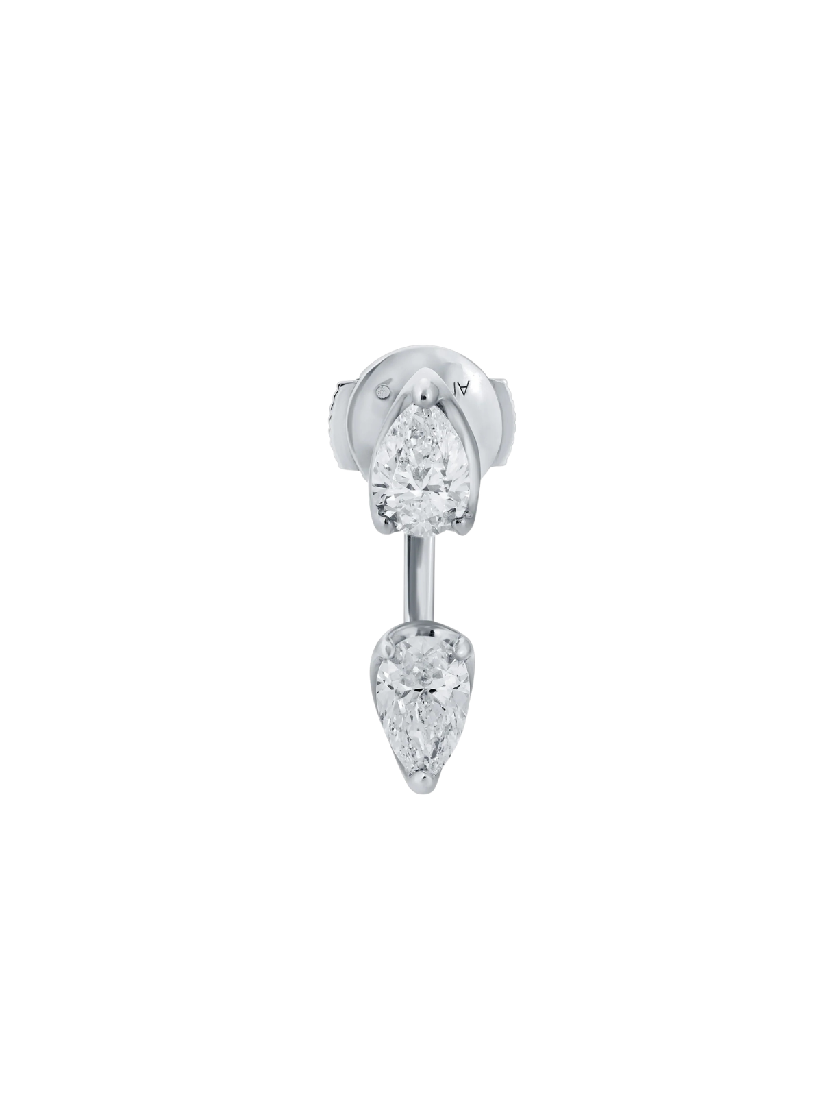 Large Pear Diamond Orbit Earring