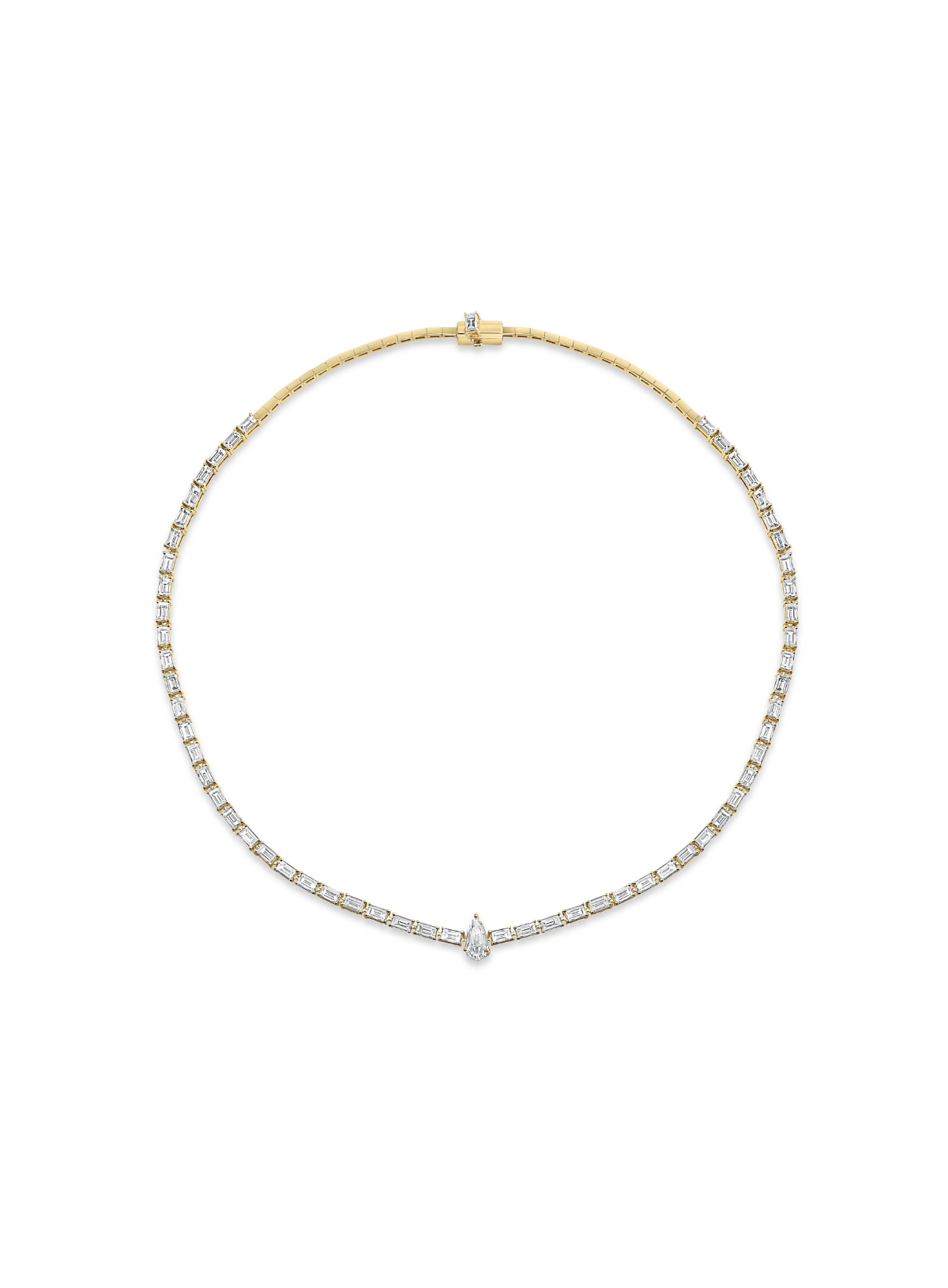 Rêve Baguette & Pear Tennis Necklace