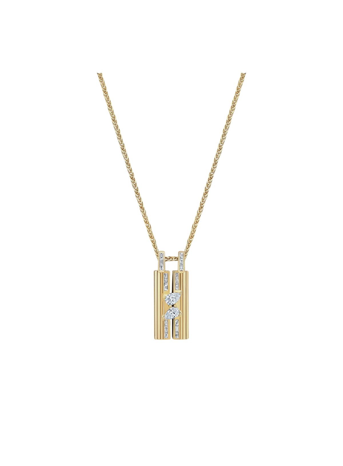 Small Blade Double Pear Pendant