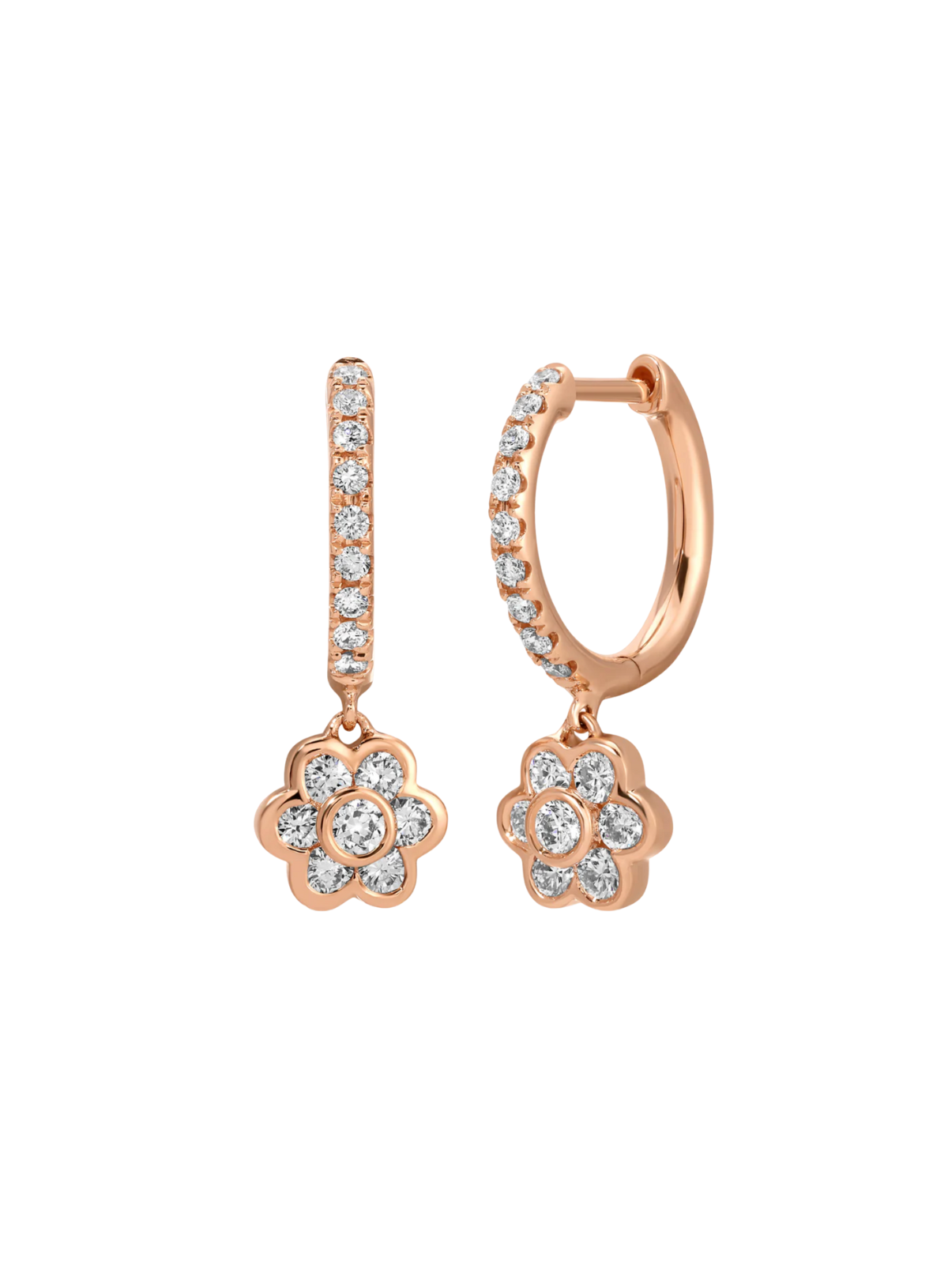 Small Diamond Flora Drop Huggies