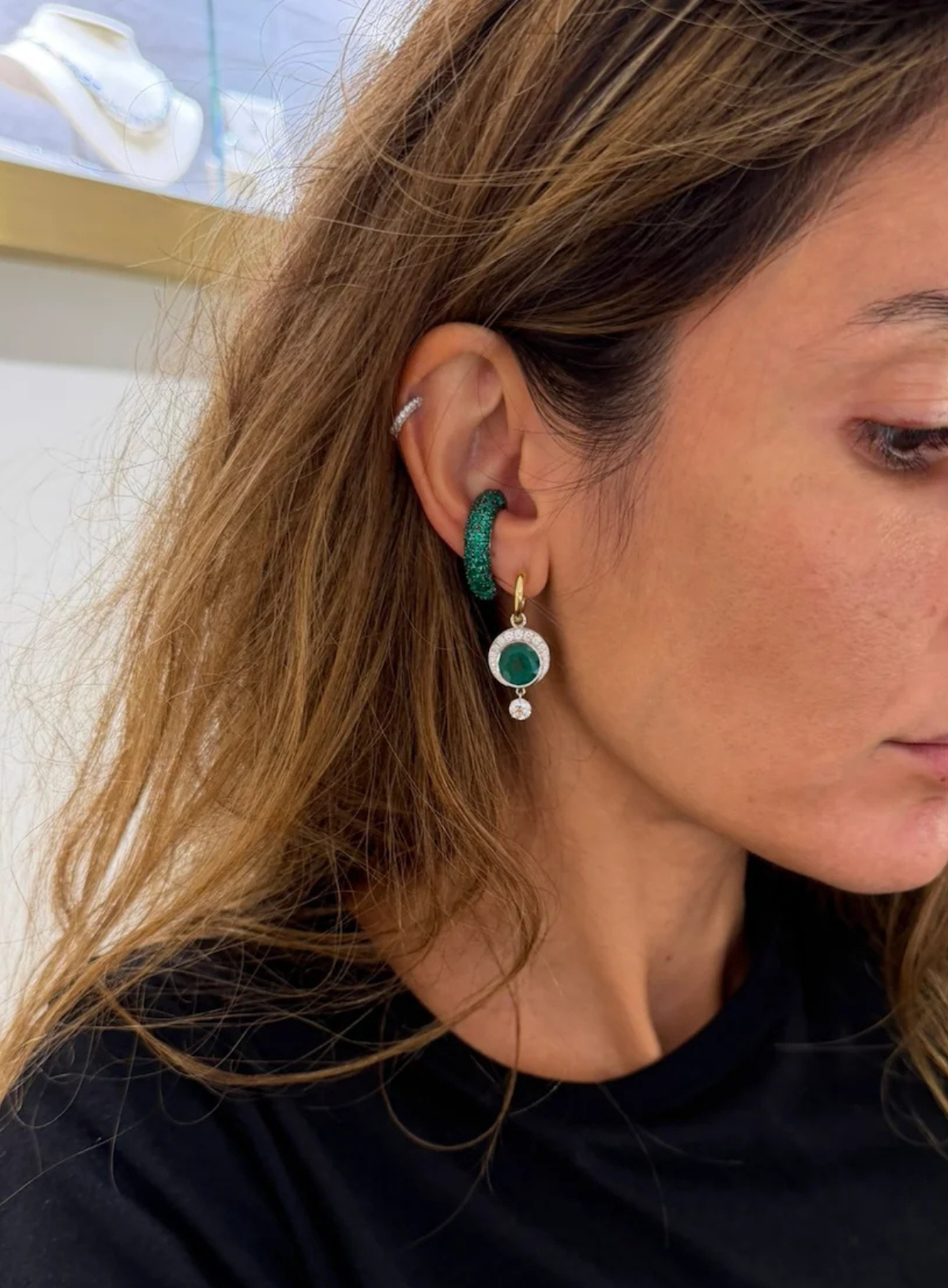 Green Emerald Grace Earrings