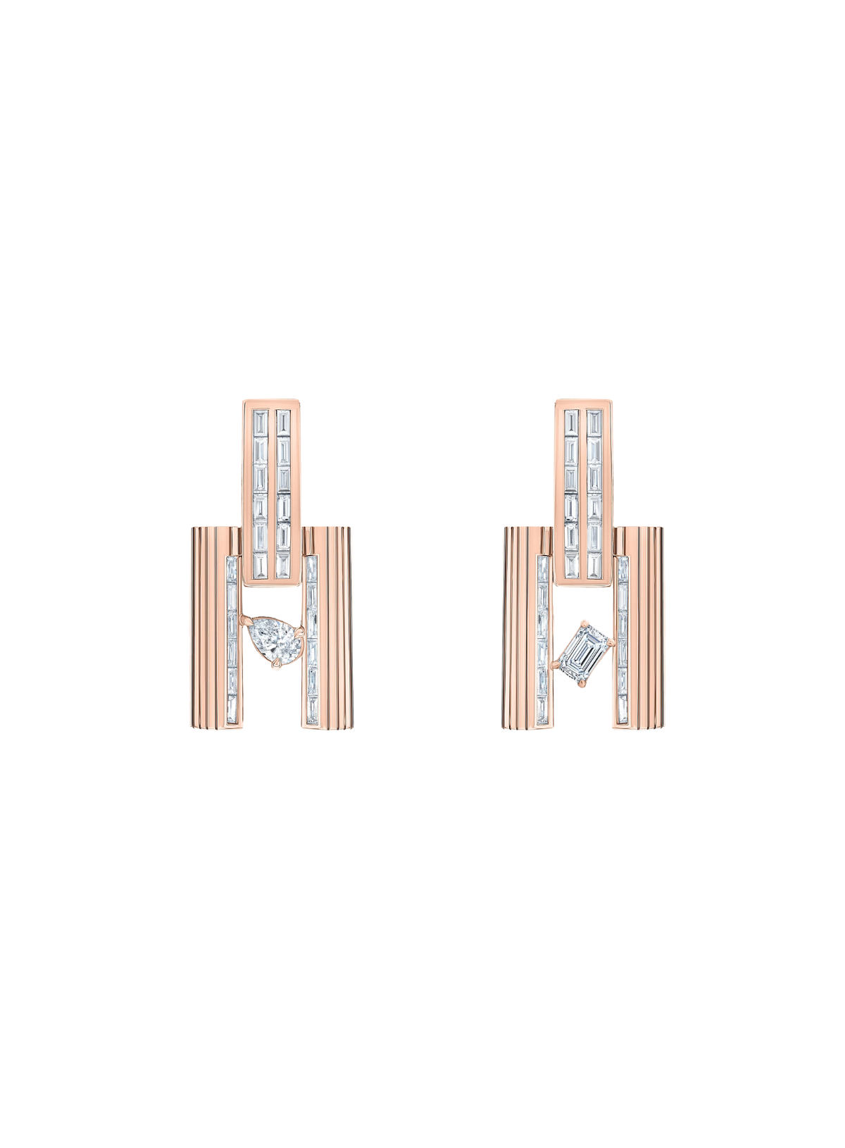 Blade Emerald & Pear Earrings